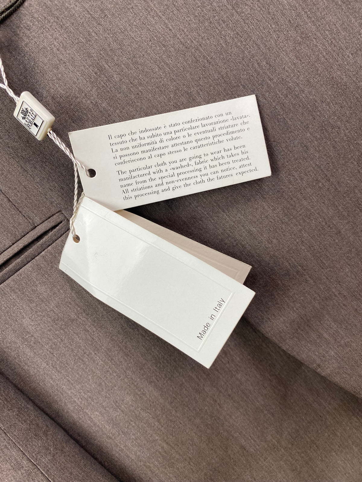 Calabró by Forall Abito Tortora Pura Seta — Silk Suit IT 52