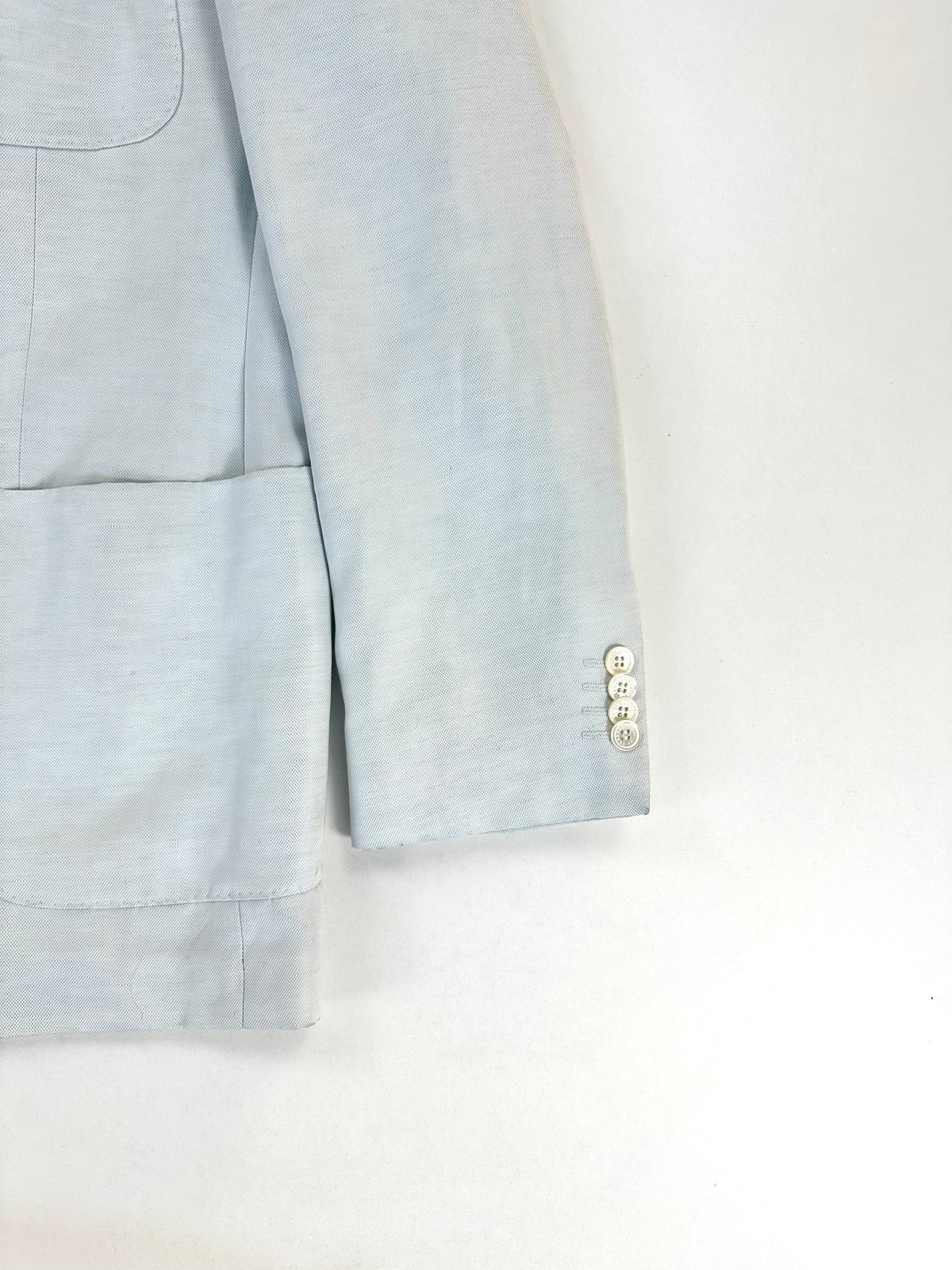 Giacca Versace Collection azzurra monopetto 3 bottoni - dettaglio revers