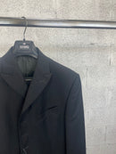 Completo Carlo Pignatelli gessato blu, giacca vista posteriore