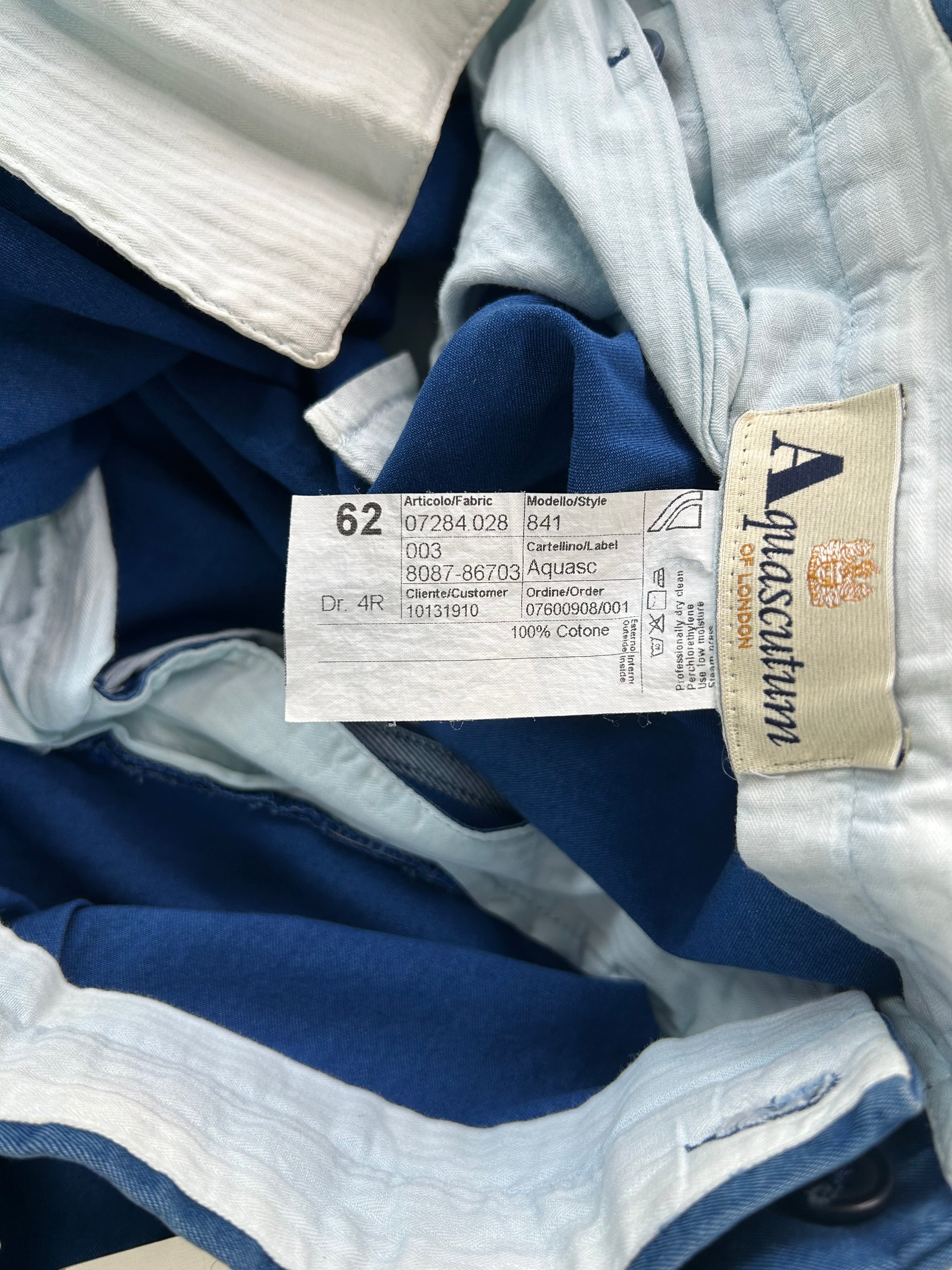 Aquascutum pantalone blu reale — dettaglio tasca — IlBotteghino