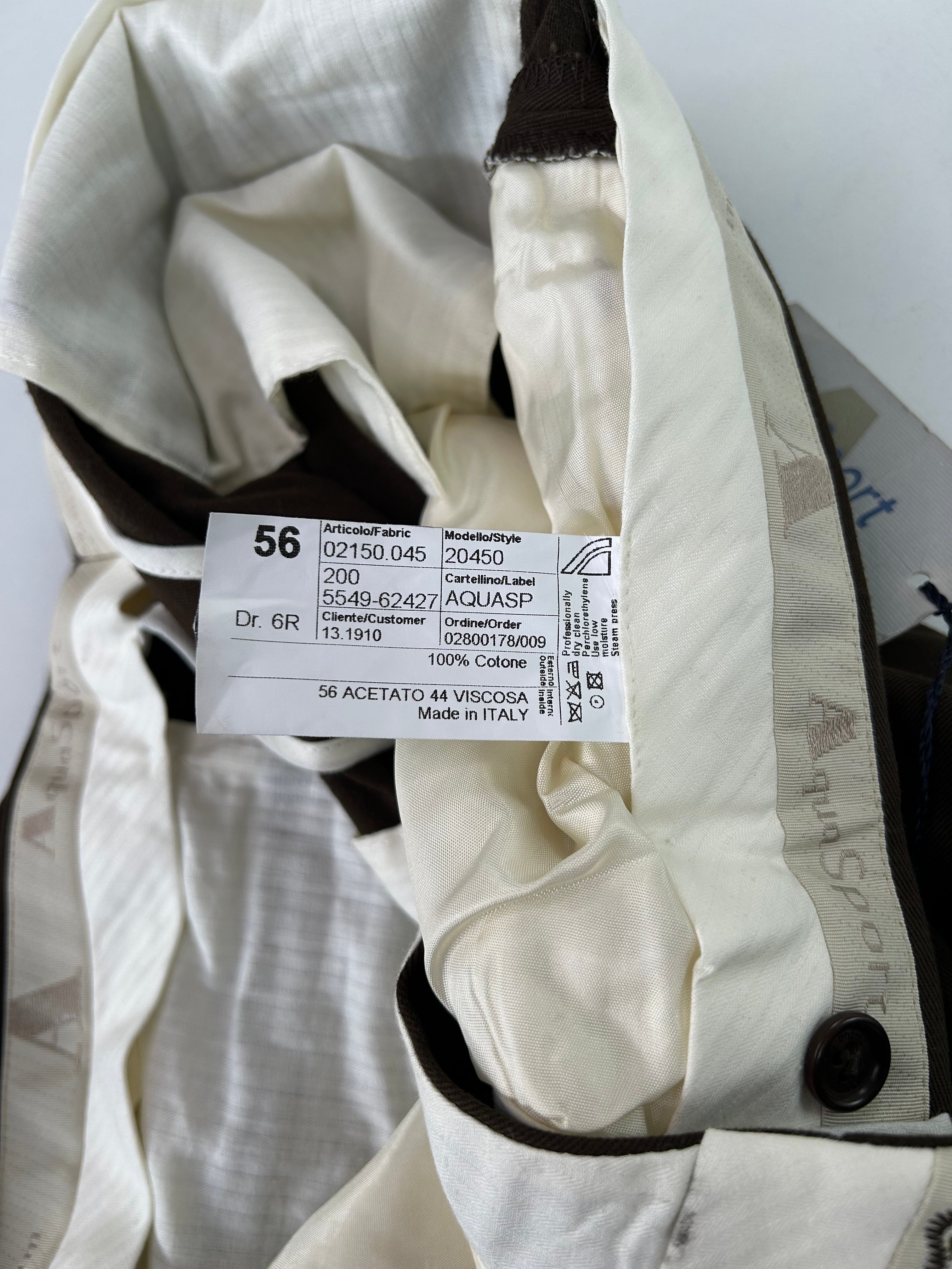 Aquascutum pantalone marrone — dettaglio tasca — IlBotteghino