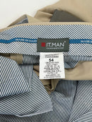 IT.MAN Pantalone Chino Uomo Sabbia Made in Italy TG 54 – Cotone Stretch