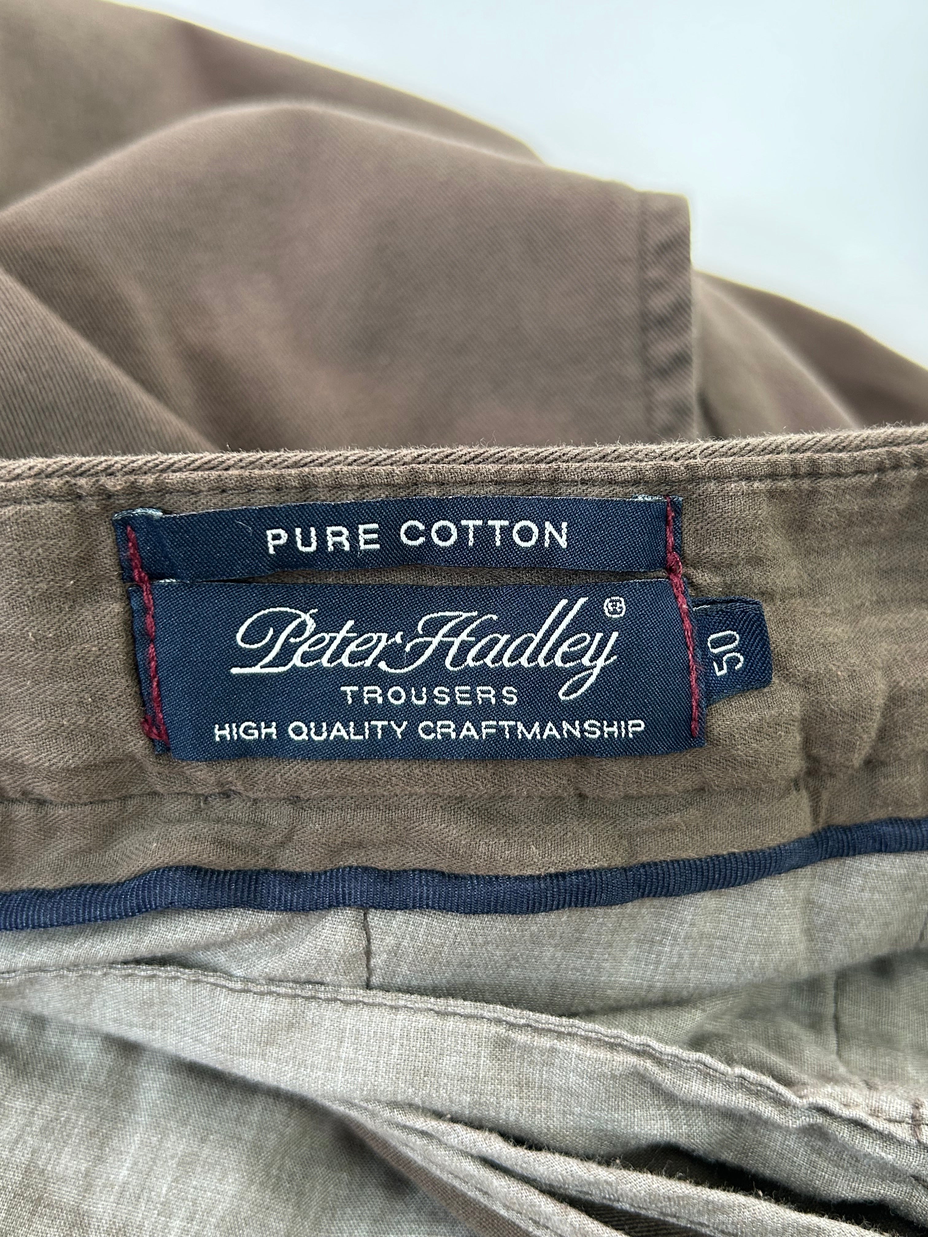Peter Hadley pantalone marrone — dettaglio fondo gamba — IlBotteghino