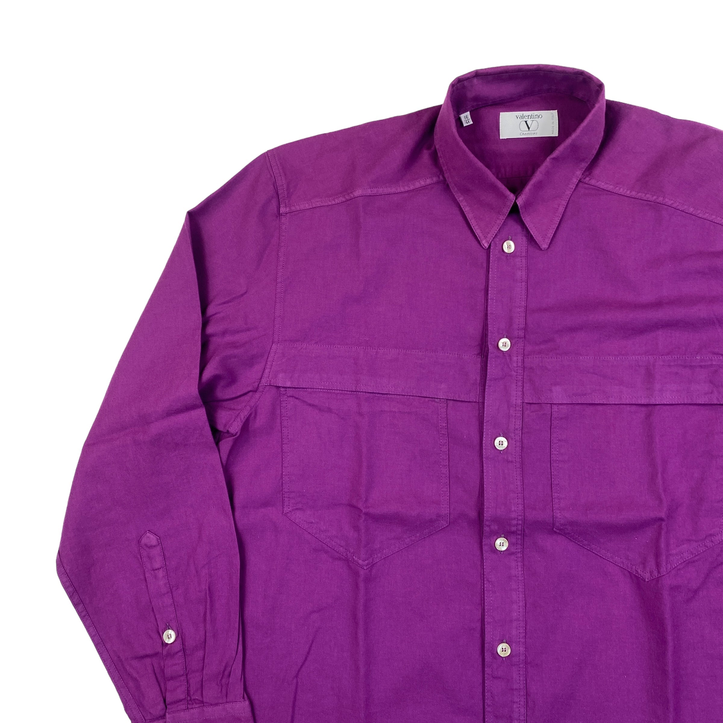Valentino camicia Chemises viola — capo raro d'archivio — IlBotteghino