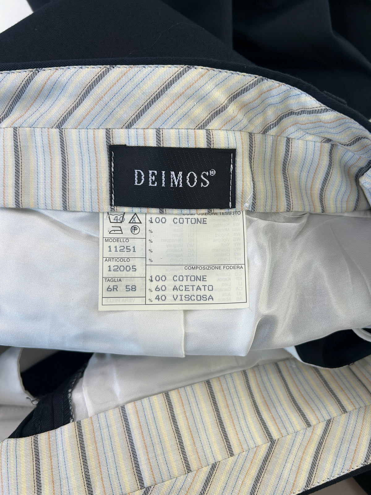 Deimos pantalone blu notte — dettaglio tasca — IlBotteghino