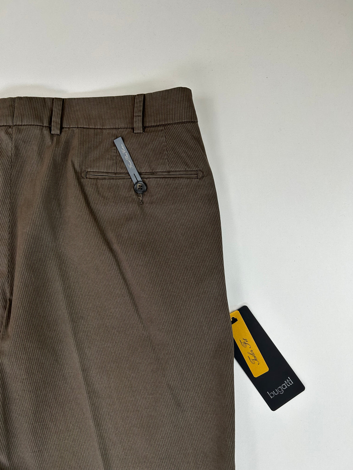 Bugatti pantalone marrone gessato — nuovo con cartellino — IlBotteghino