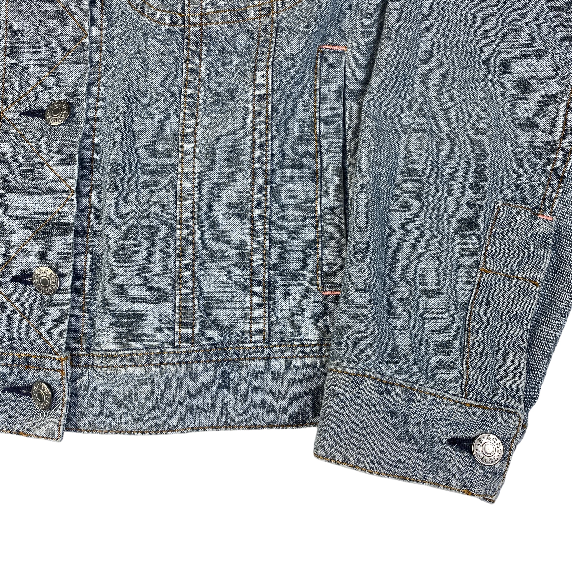Acne Studios giacca Lamp Pale Blue — luxury denim d'archivio — IlBotteghino
