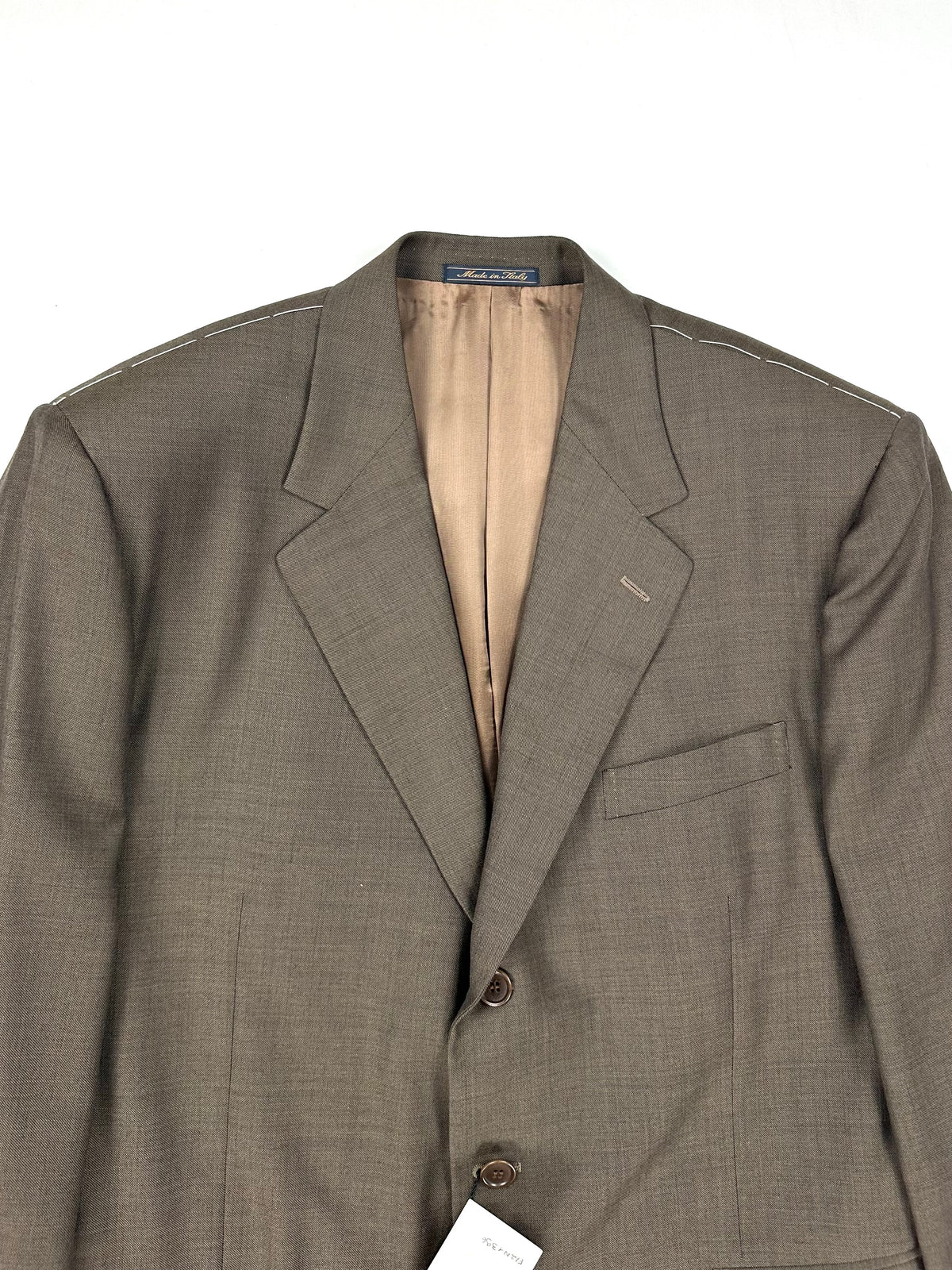 Giacca Garrett's aperta: revers a lancia e fodera Bemberg color tortora