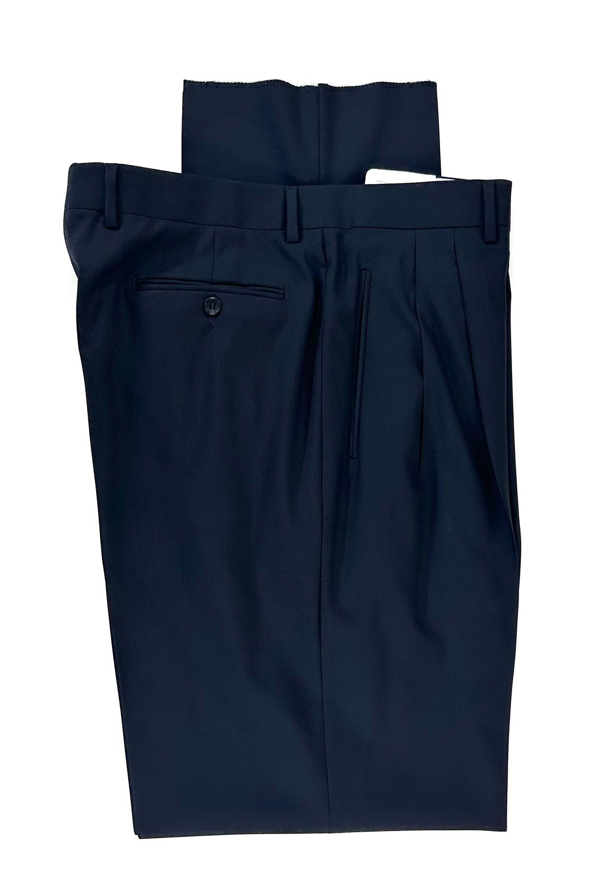 Pantalone Calabró by Forall piegato - tasca posteriore a filo con bottone