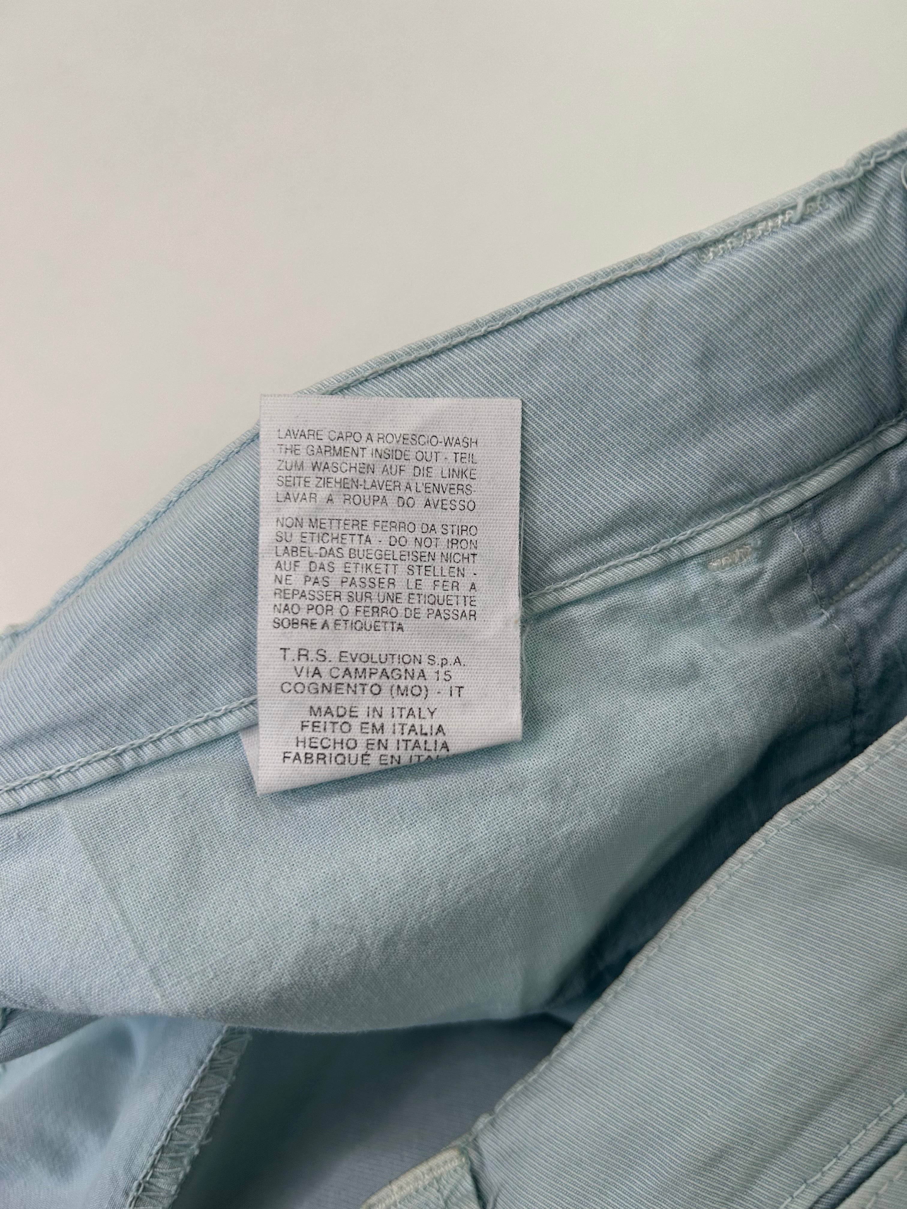 Trussardi pantalone azzurro — dettaglio tasca — IlBotteghino