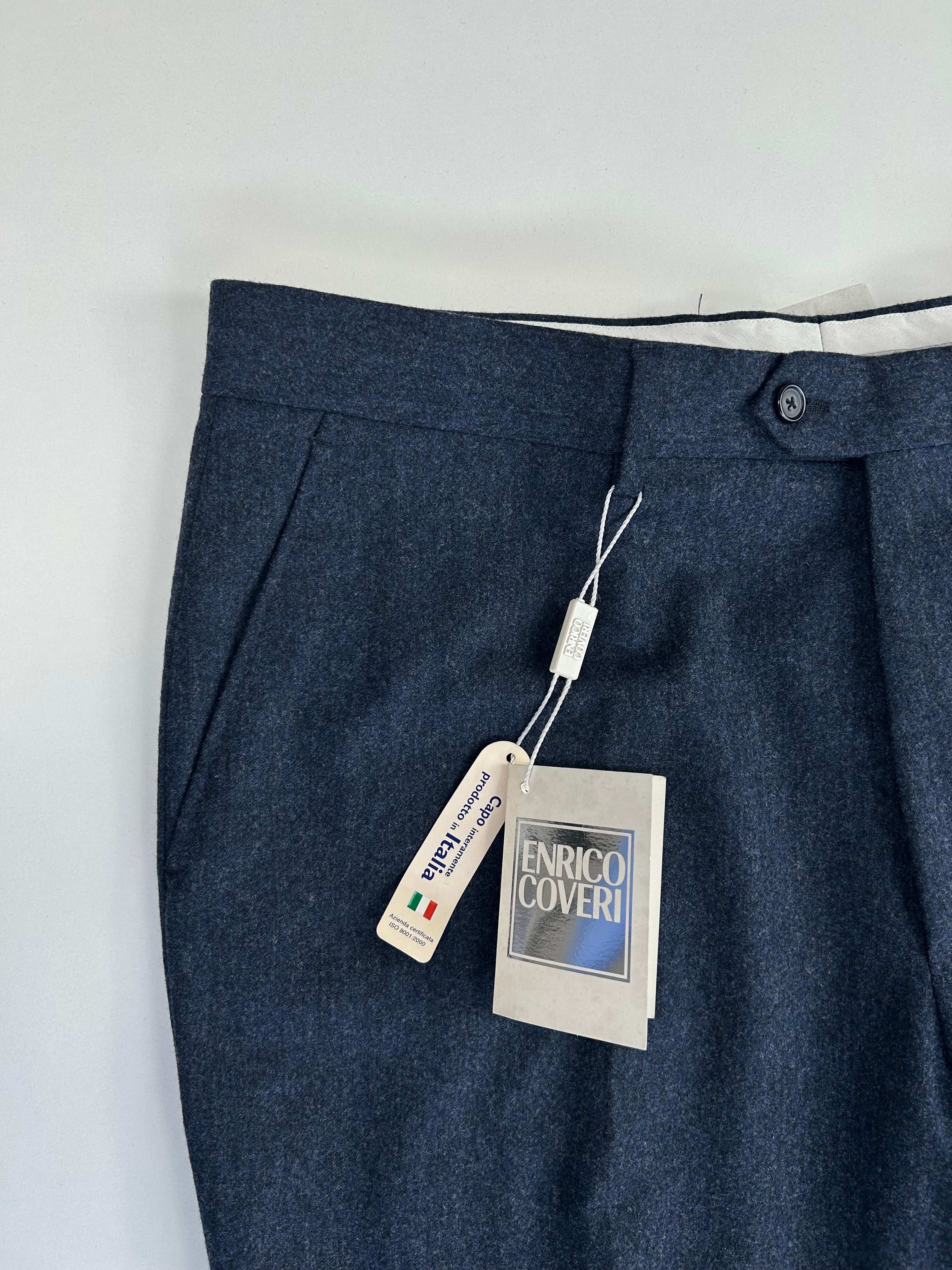 Enrico Coveri pantalone blu — dettaglio tessuto — IlBotteghino