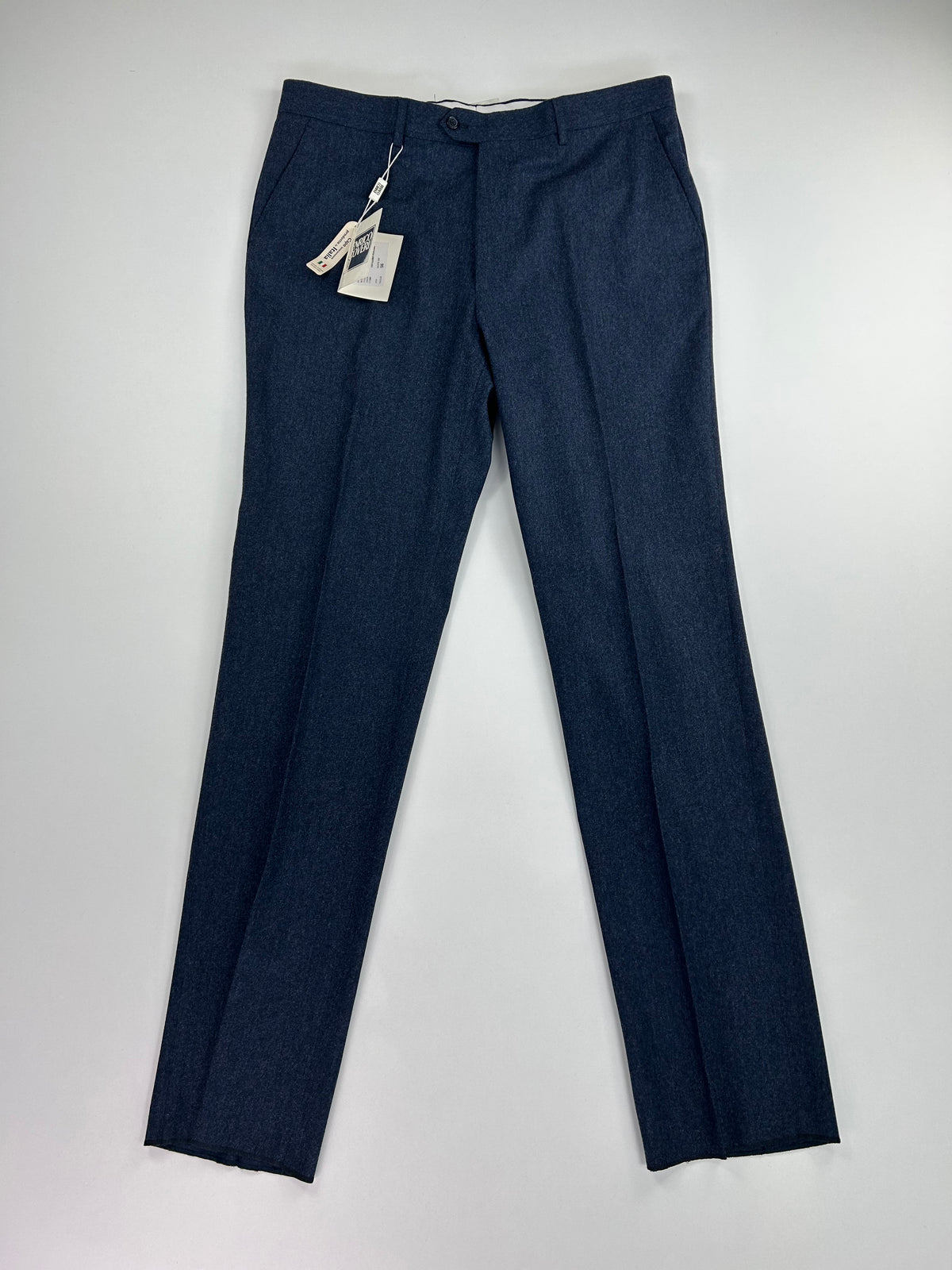 Pantalone sartoriale Enrico Coveri blu lana vergine, taglia IT 56 — IlBotteghino