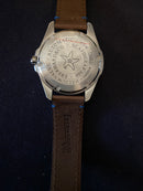 Eberhard Scafograf 300 MCMLIX Quadrante Blu e Pelle Marrone 41034.VS CP