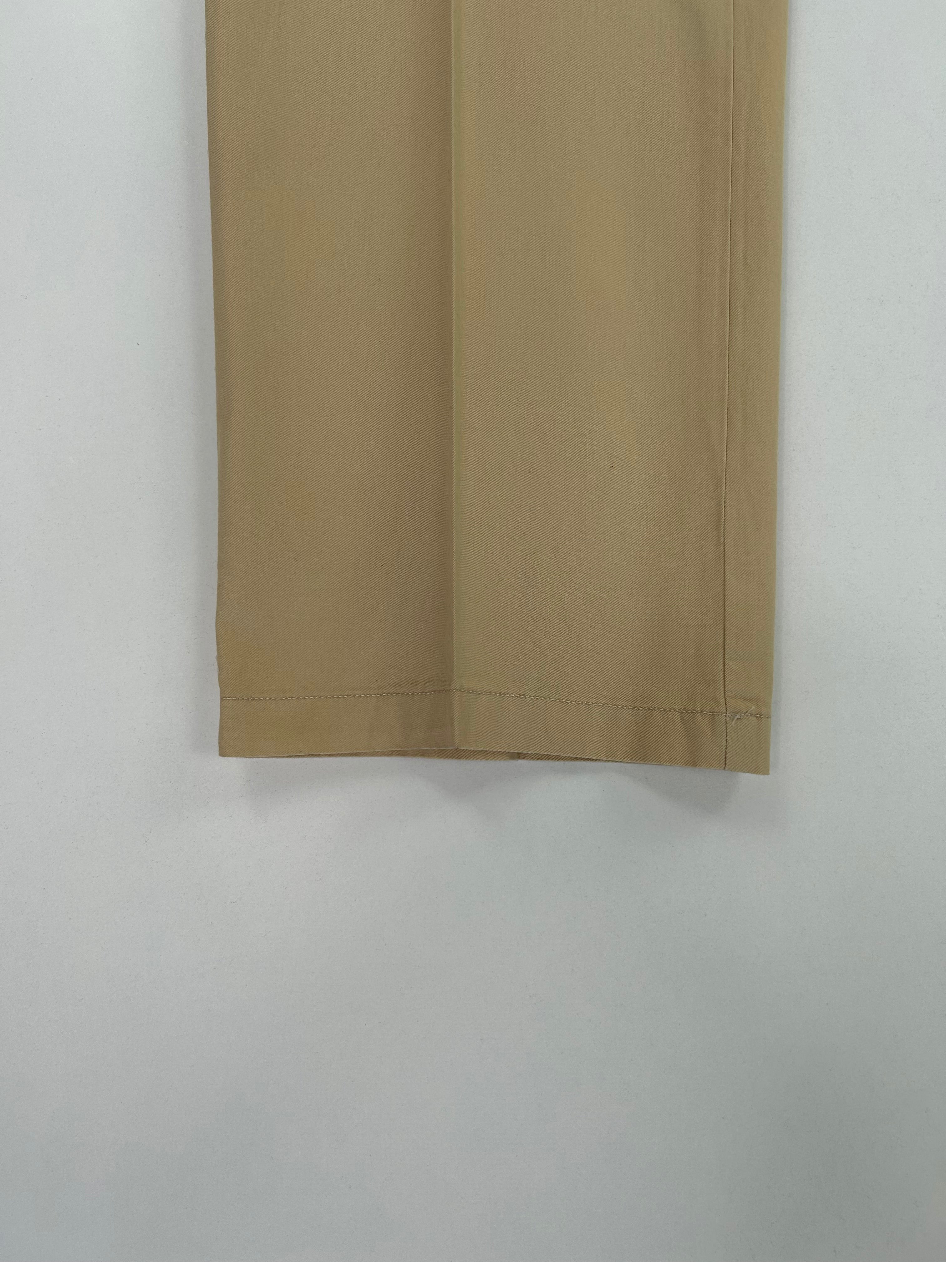Aquascutum pantalone beige — dettaglio tessuto — IlBotteghino