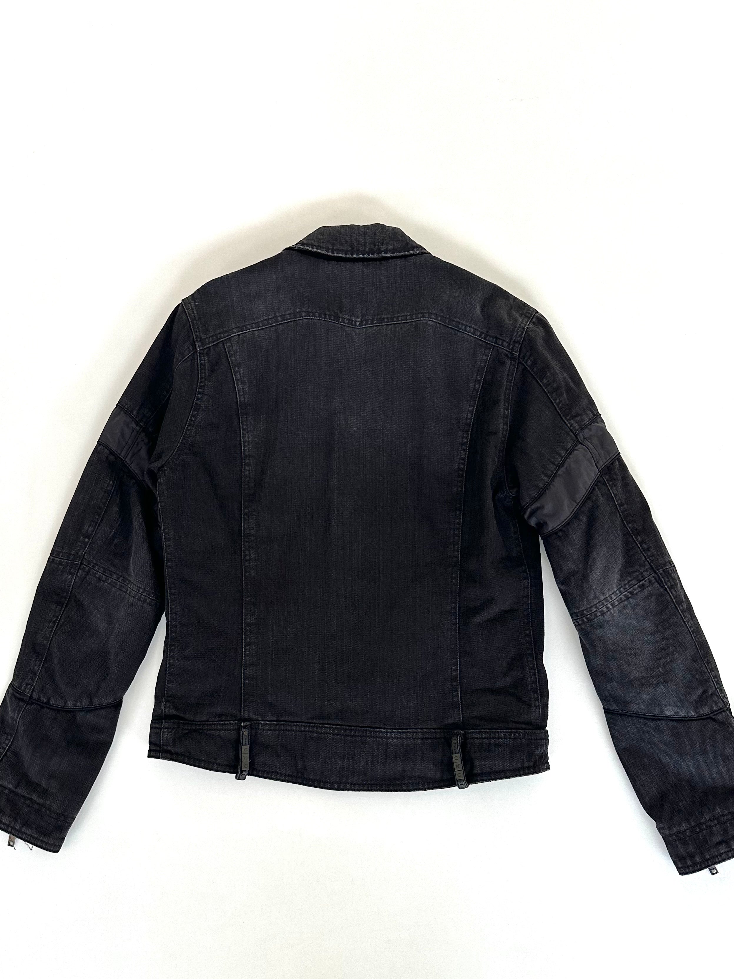 Giacca trucker denim nero C'N'C Costume National, vista frontale completa