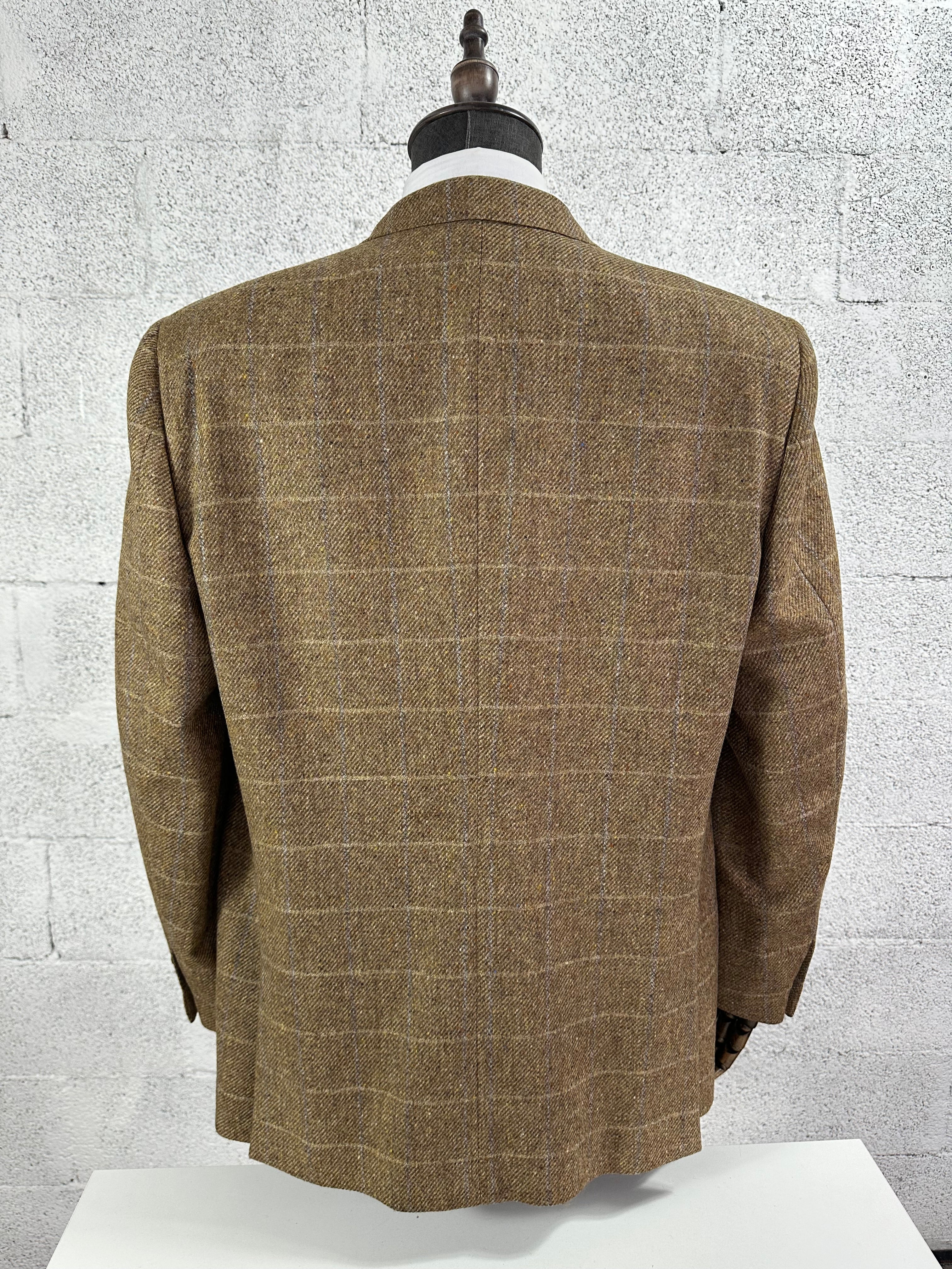 Giacca Berry London lana tartan marrone - Tg. 56