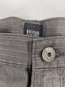 Pantalone Hugo Boss Maine nero gessato, dettaglio texture gessata