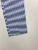 Pantalone Hugo Boss chino azzurro righe bianche, dettaglio texture righe verticali