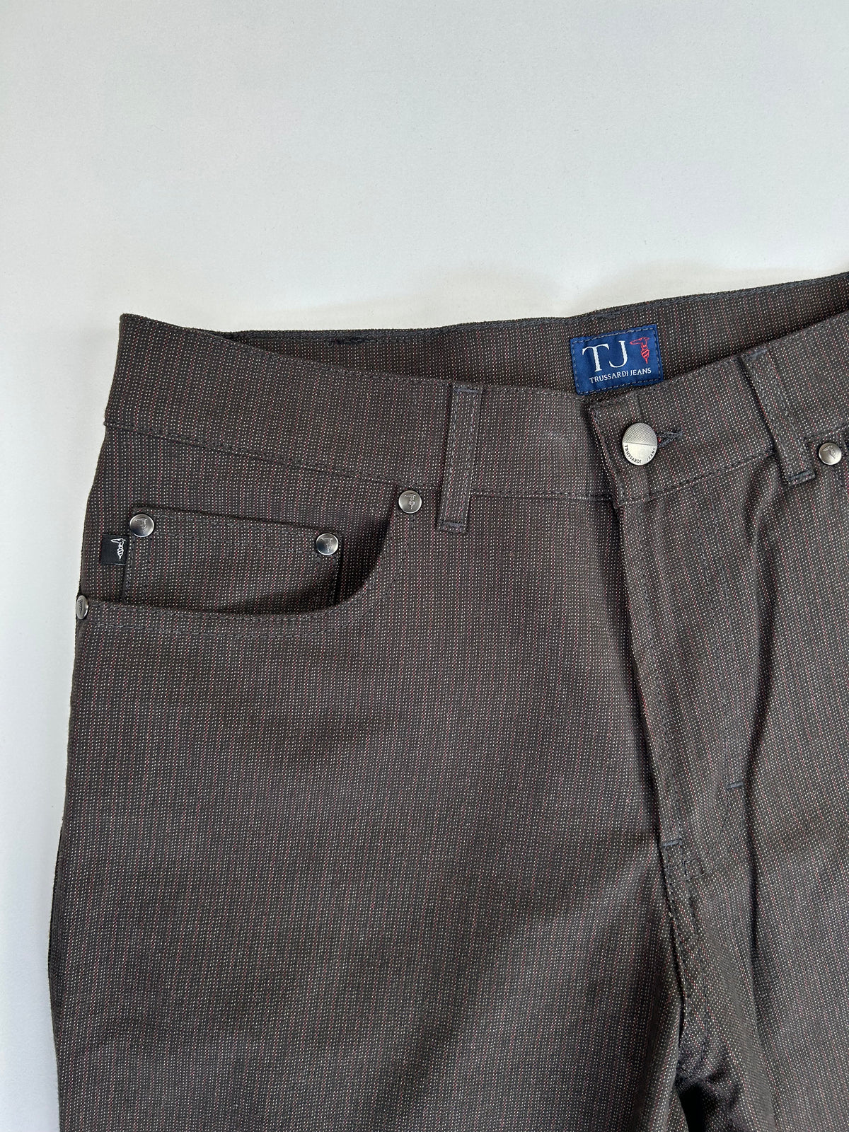 Trussardi Jeans pantalone trama — dettaglio tessuto — IlBotteghino