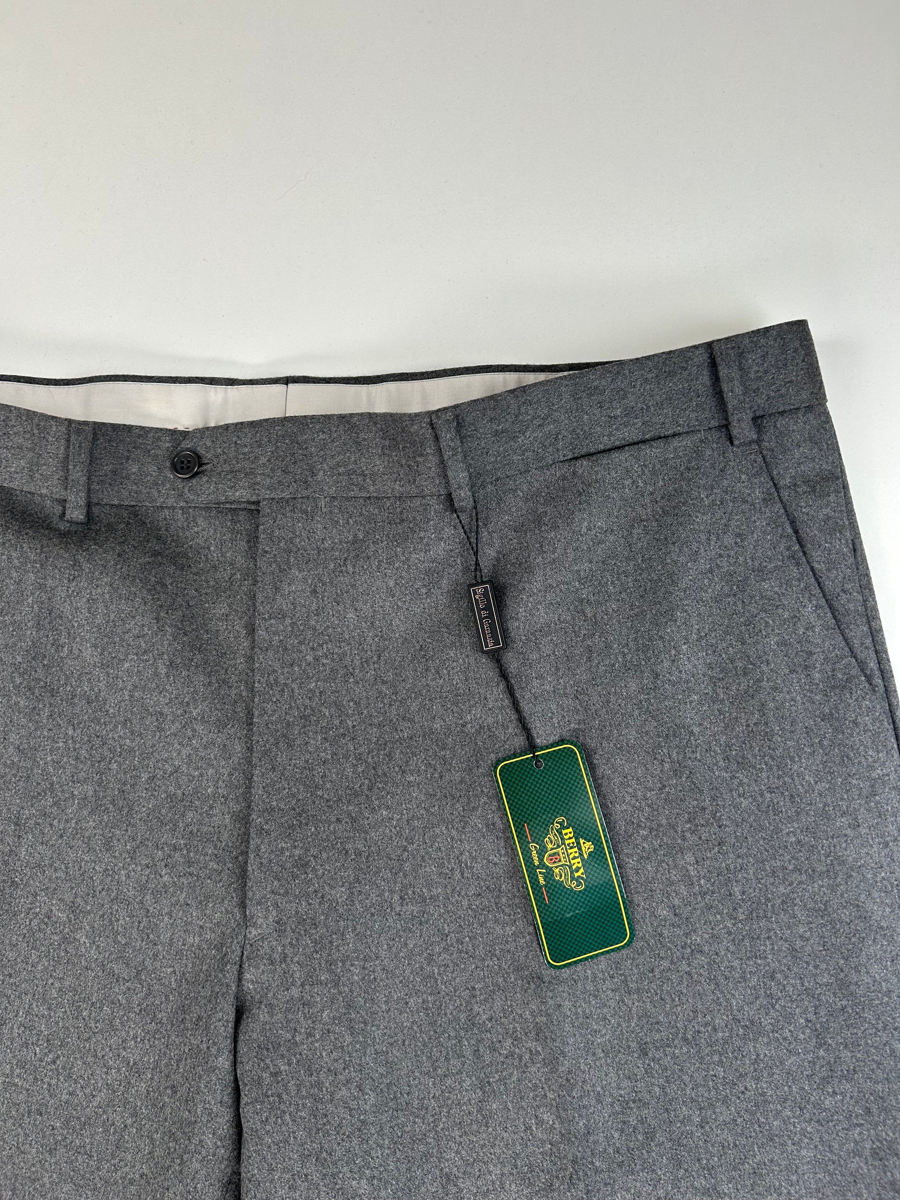 Berry pantalone grigio — dettaglio tessuto — IlBotteghino
