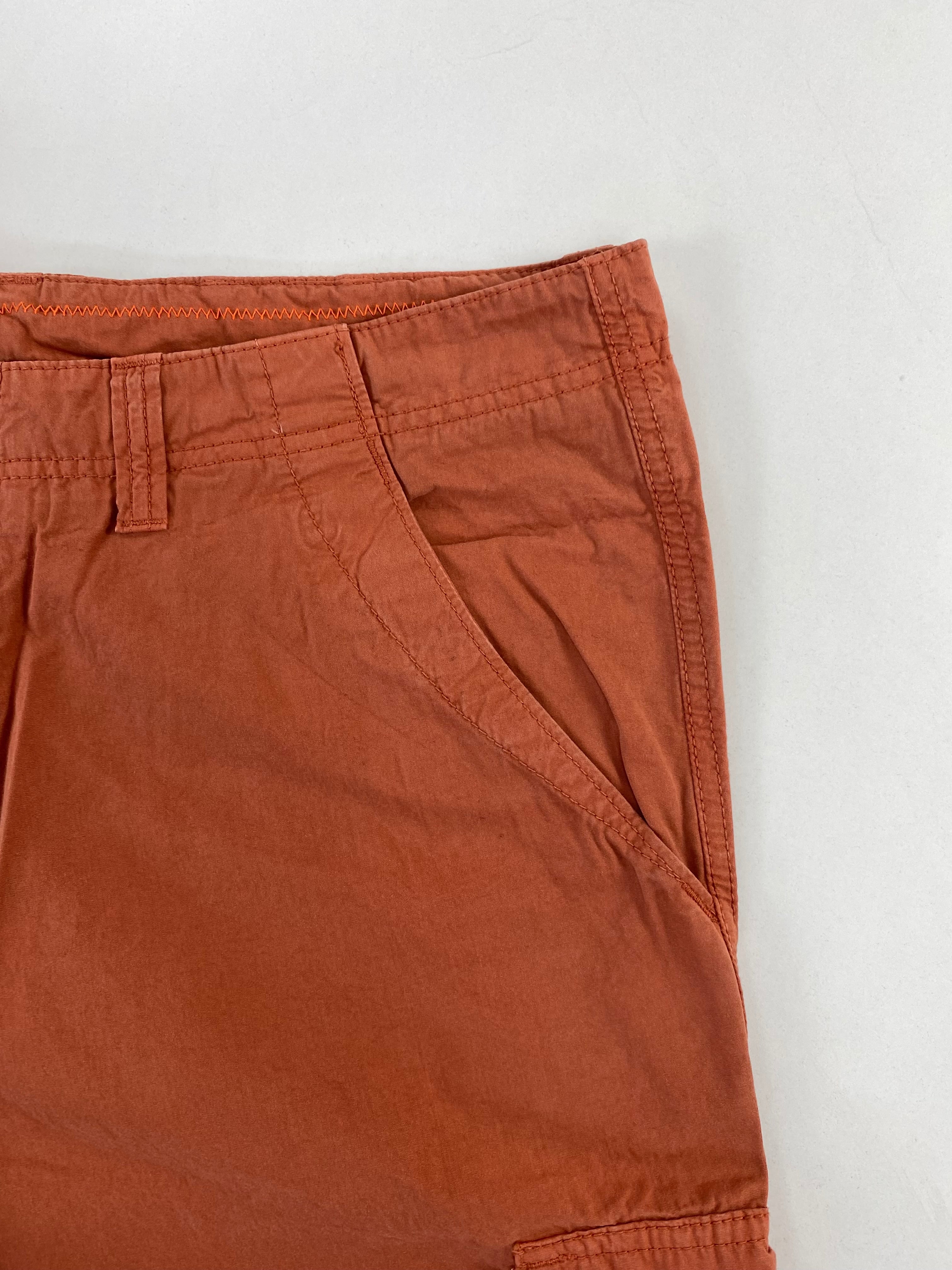 Pantalone Hugo Boss Orange Miltuss cargo arancio, dettaglio tasche cargo laterali