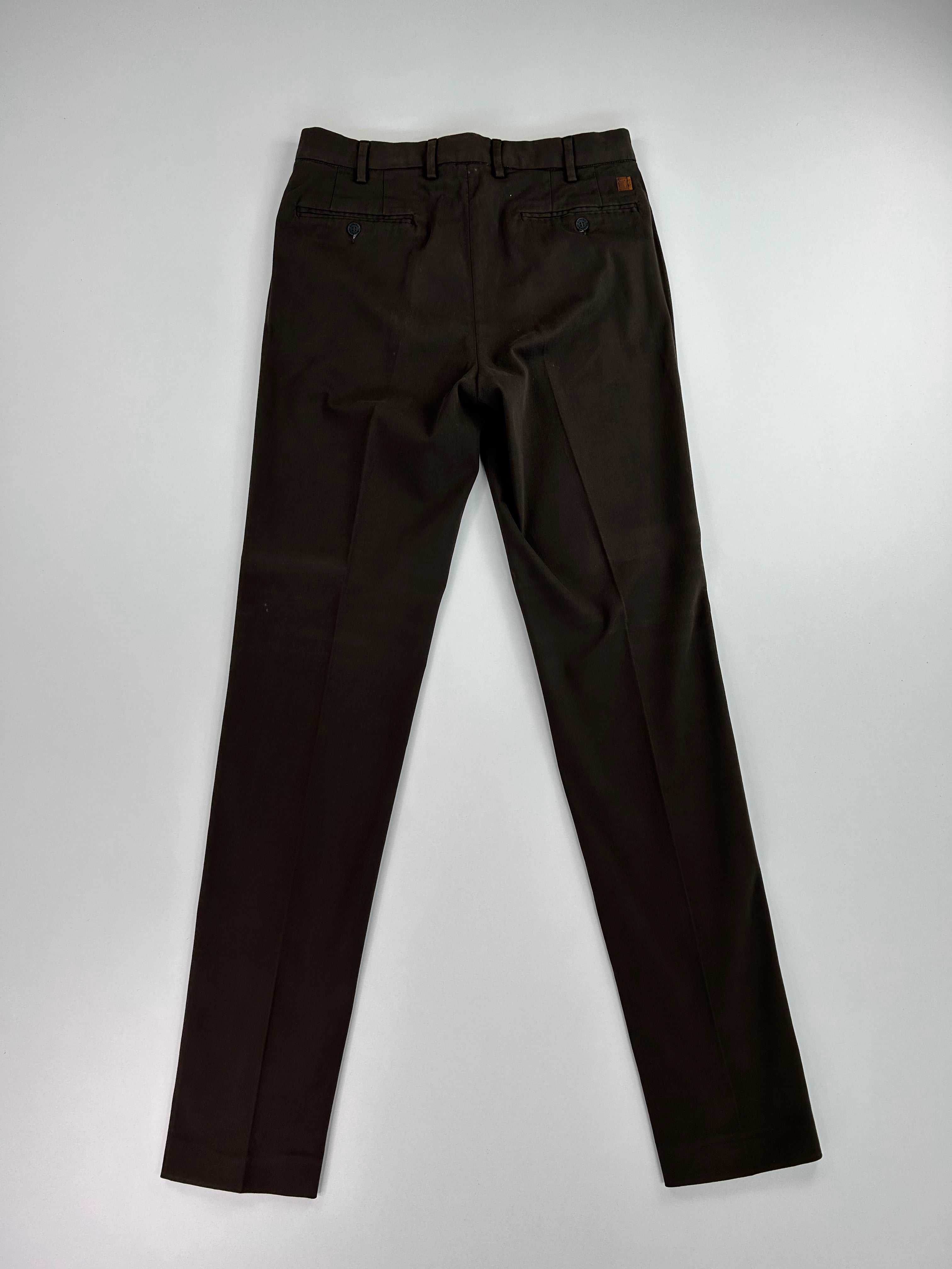 Trussardi pantalone marrone — cotone elasticizzato — IlBotteghino