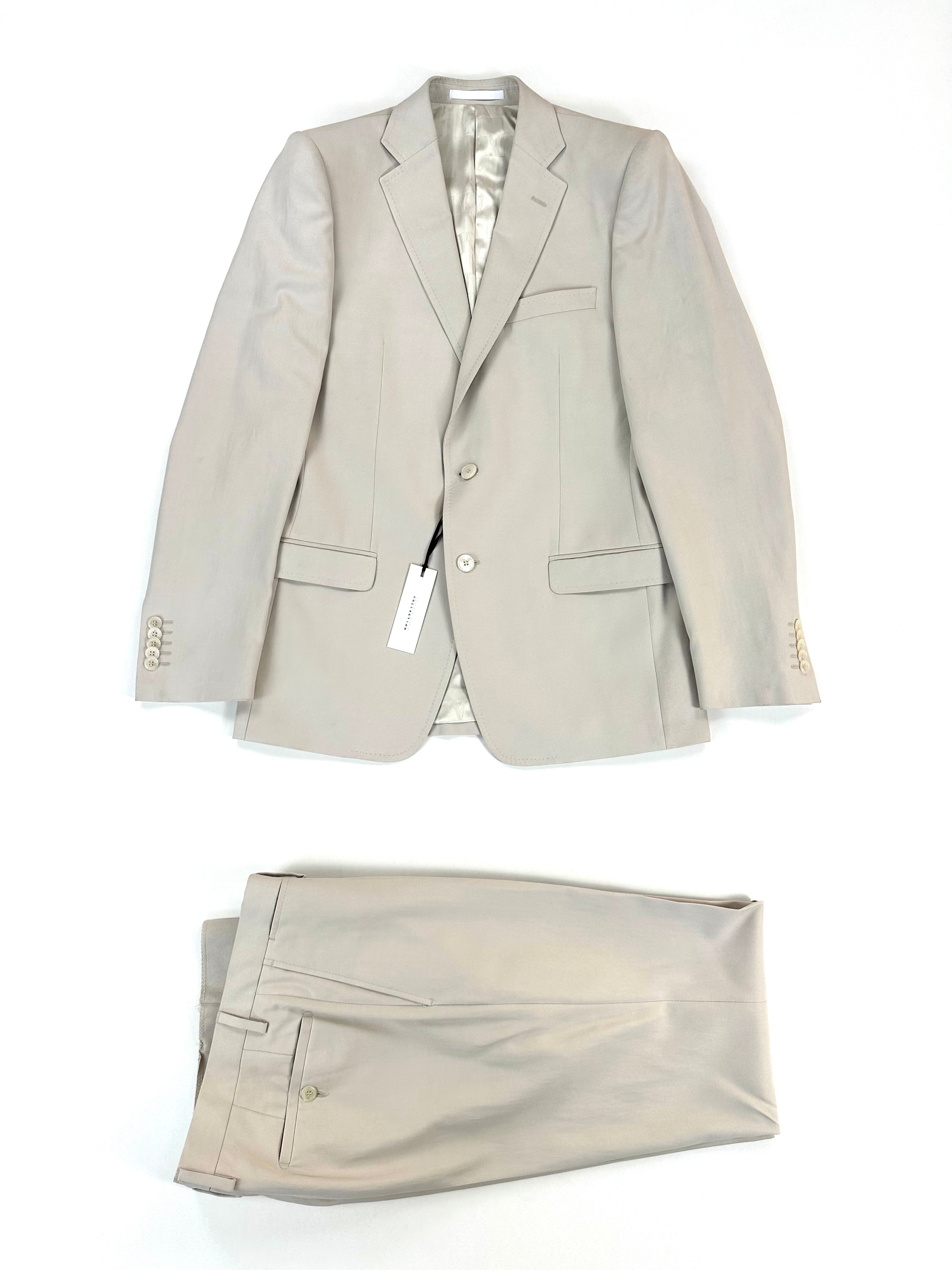 Completo Versace Collection panna in lana e viscosa taglia 48 - vista frontale