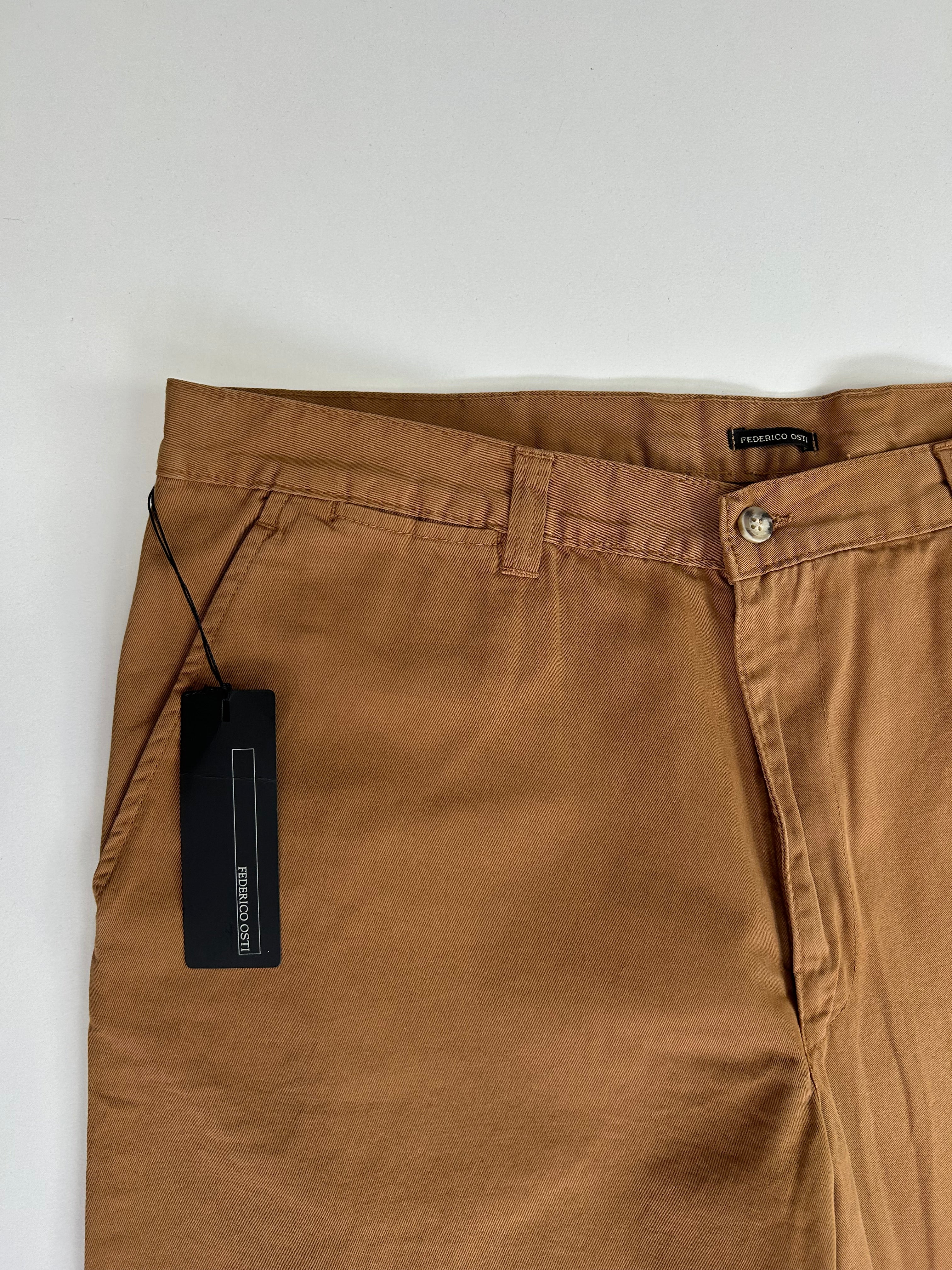 Federico Osti pantalone terra — dettaglio tessuto — IlBotteghino