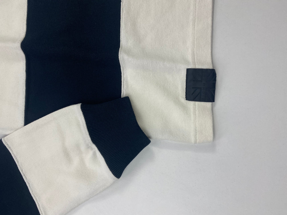 Polo rugby Richmond Black Flag righe bianche e nere - Tg. L