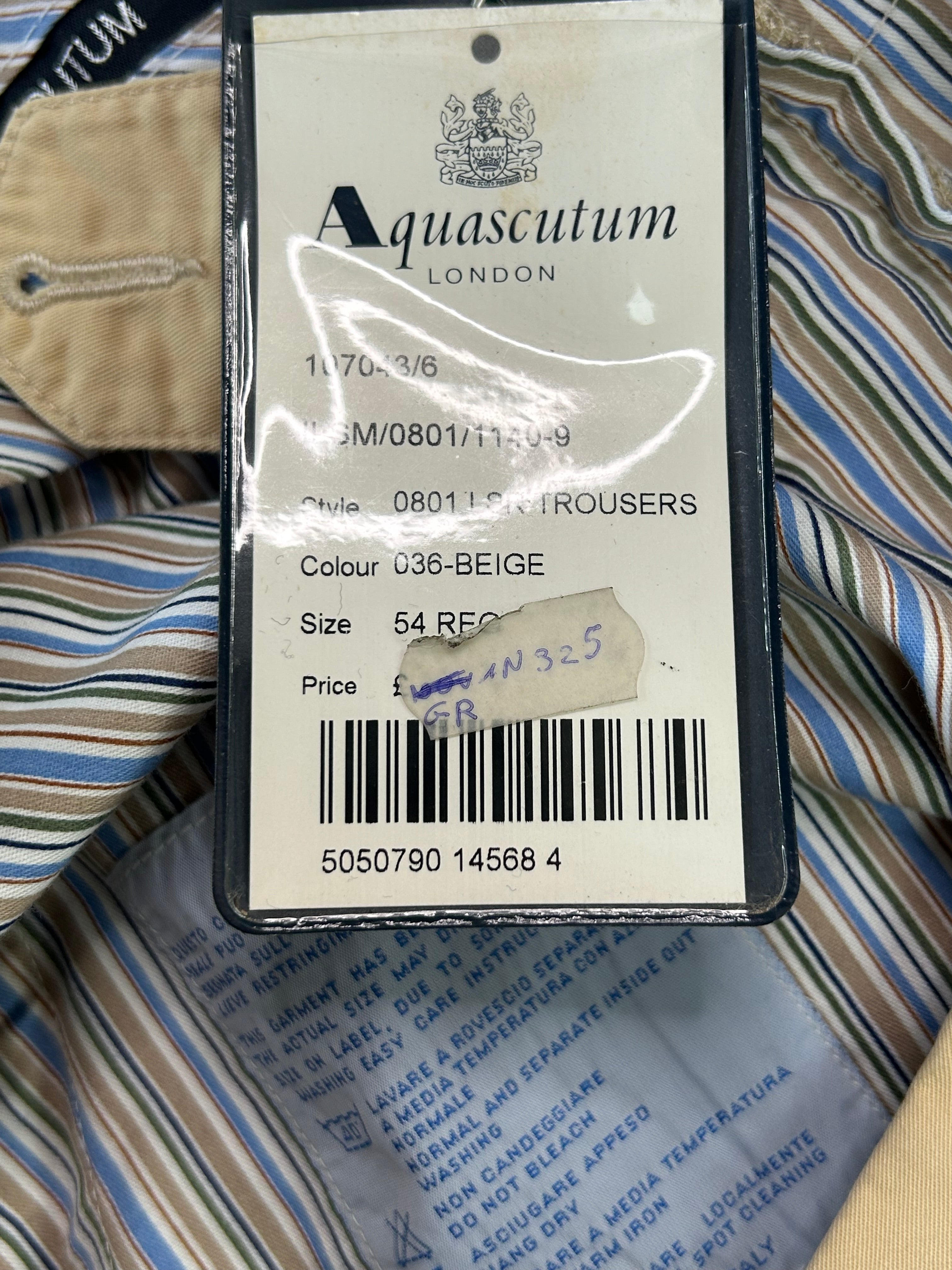 Aquascutum pantalone beige — vista laterale — IlBotteghino