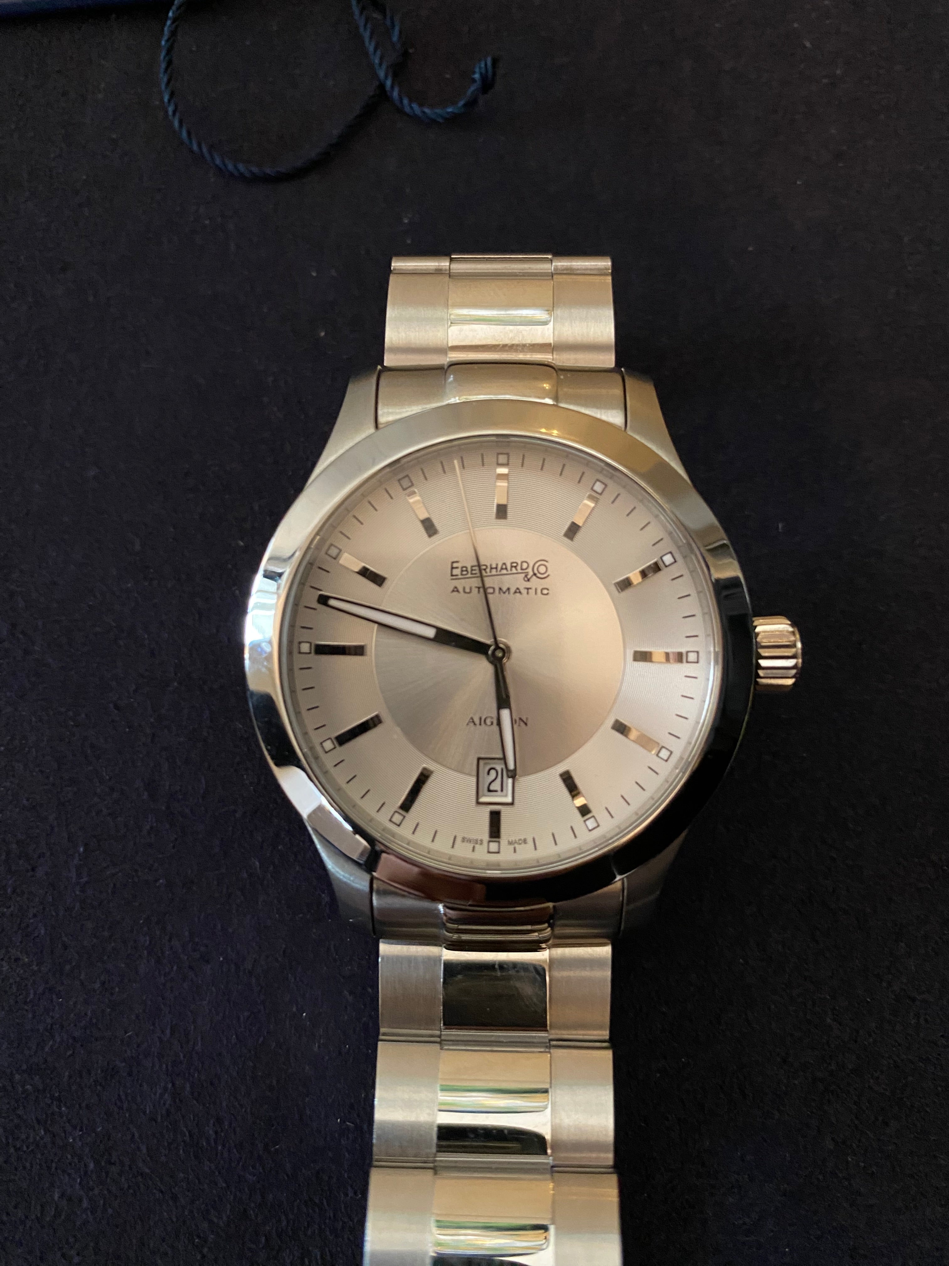 Eberhard Aiglon — quadrante argento automatico — IlBotteghino