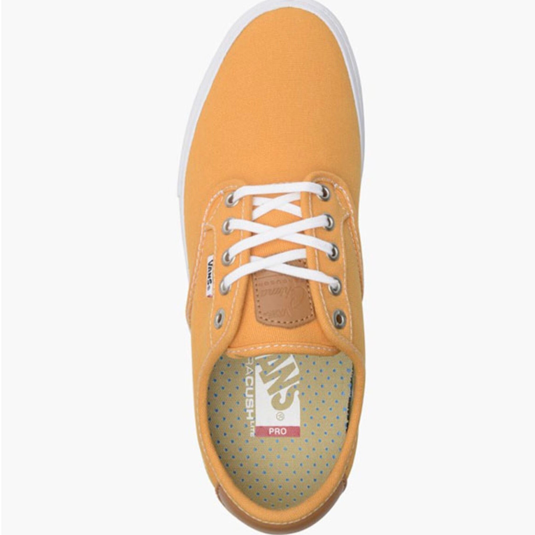 Vans sneaker Chima Ferguson giallo — dettaglio pelle marrone — IlBotteghino