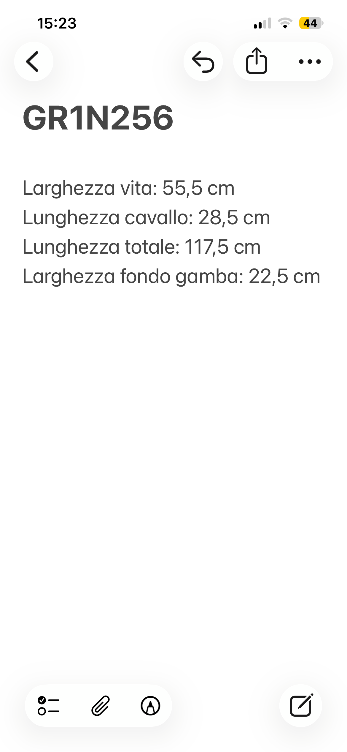 Facis pantalone antracite — dettaglio fondo gamba — IlBotteghino