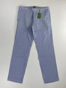 Pantalone Hugo Boss chino azzurro a righe bianche, taglia XL