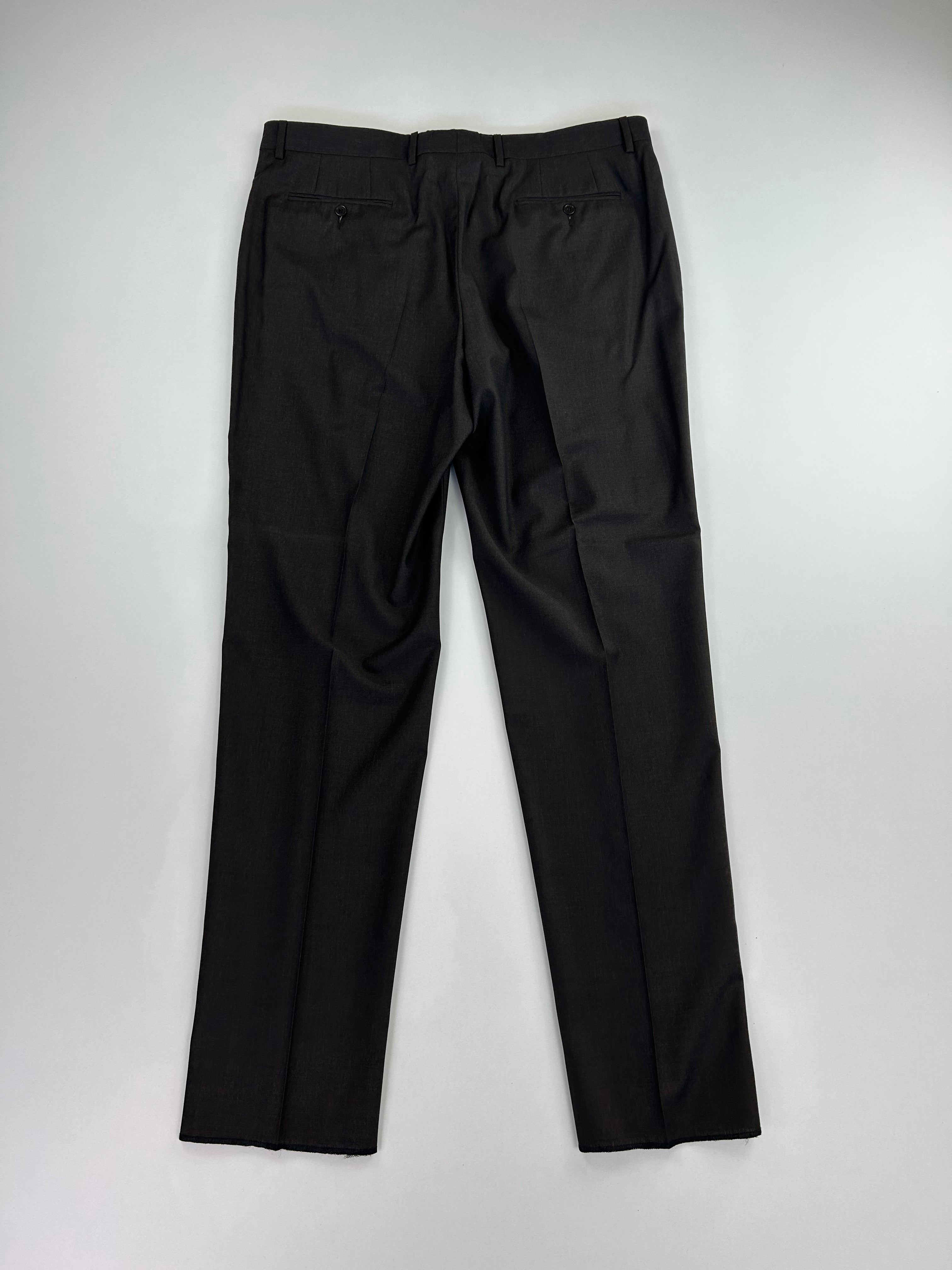 Deimos pantalone marrone fango — lana sartoriale — IlBotteghino