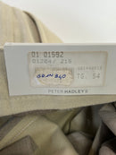 Peter Hadley Pantalone Sartoriale Uomo Beige 100% Cotone TG 54