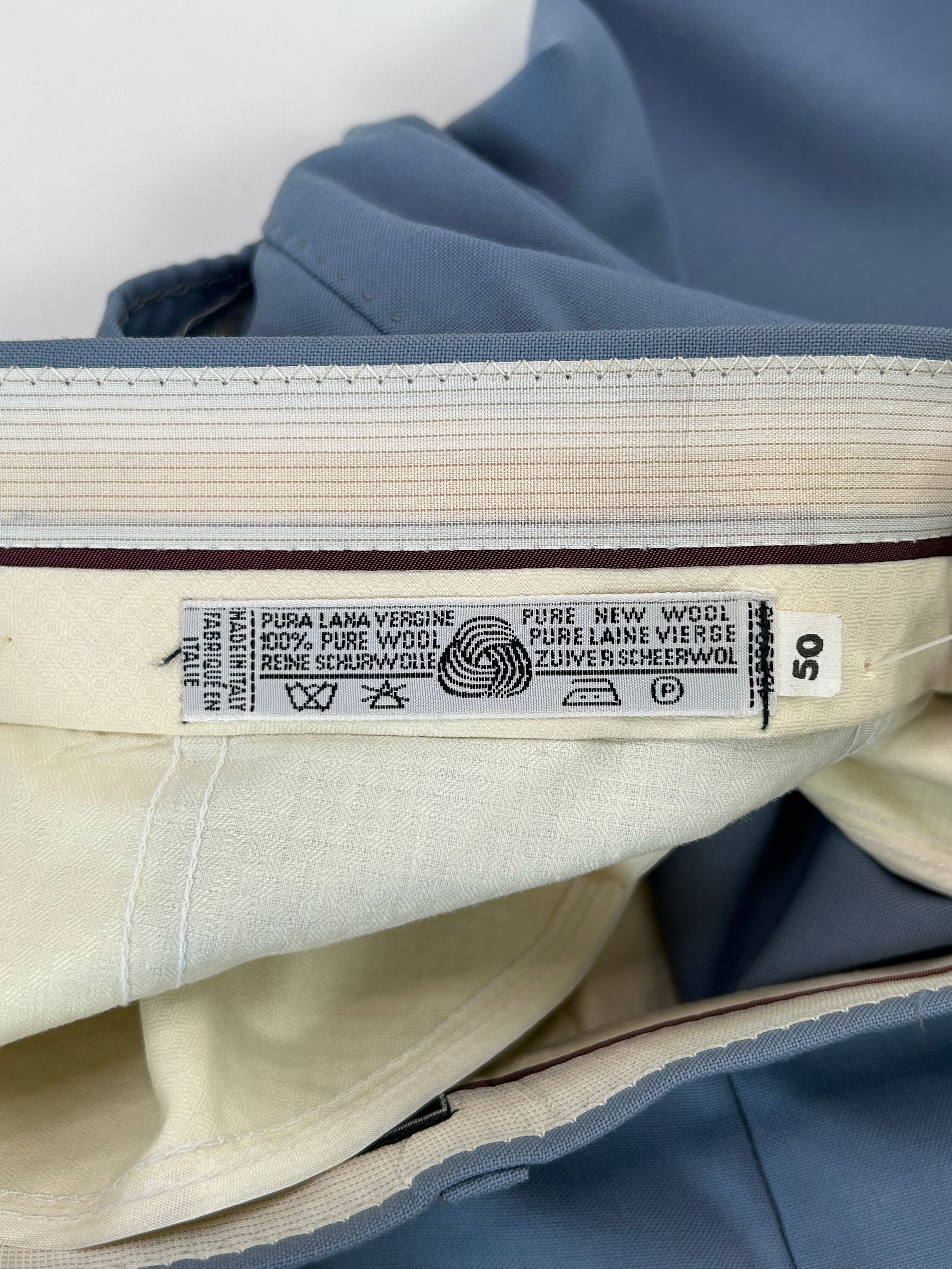 Mavecon pantalone celeste — dettaglio tessuto — IlBotteghino