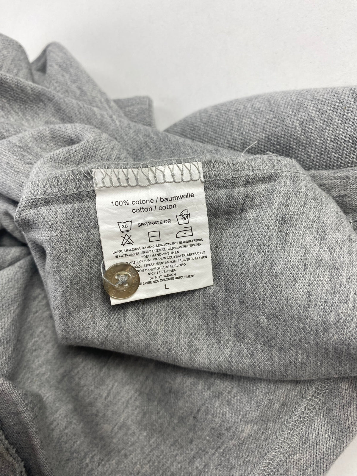 Polo Sun68 manica lunga grigio melange - Tg. L