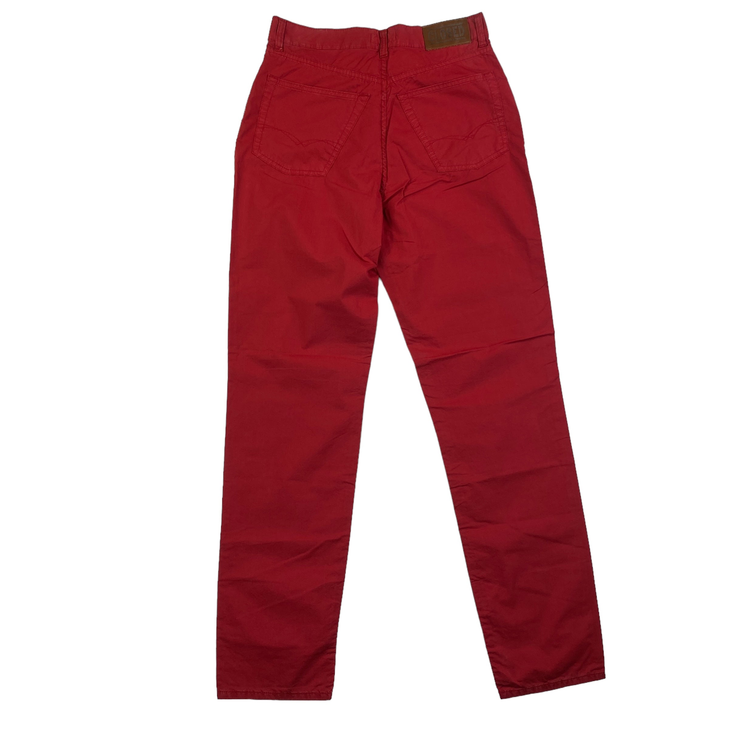 Closed pantalone denim rosso — archivio moda denim — IlBotteghino