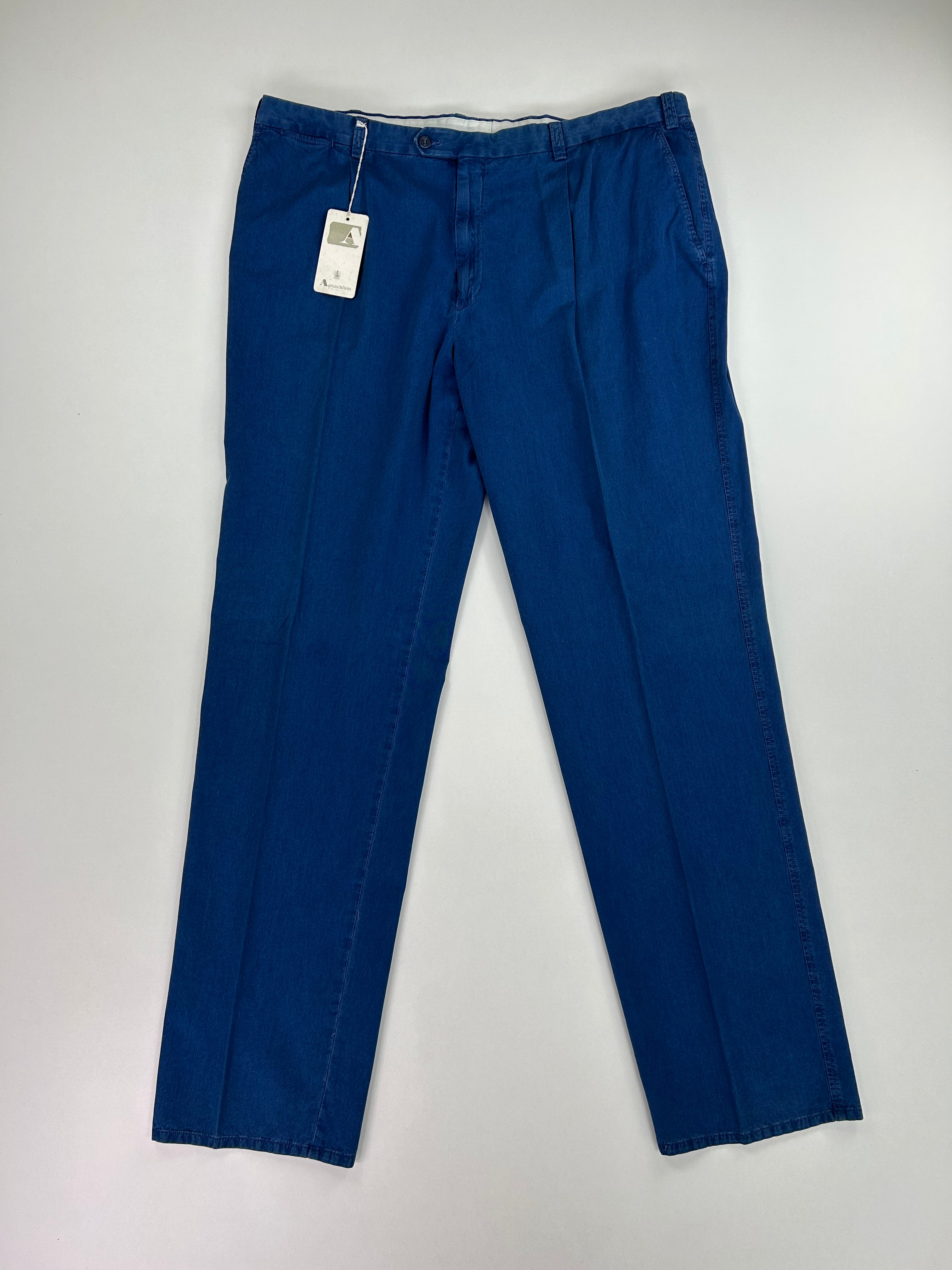 Pantalone sartoriale Aquascutum blu reale, taglia IT 62 — IlBotteghino