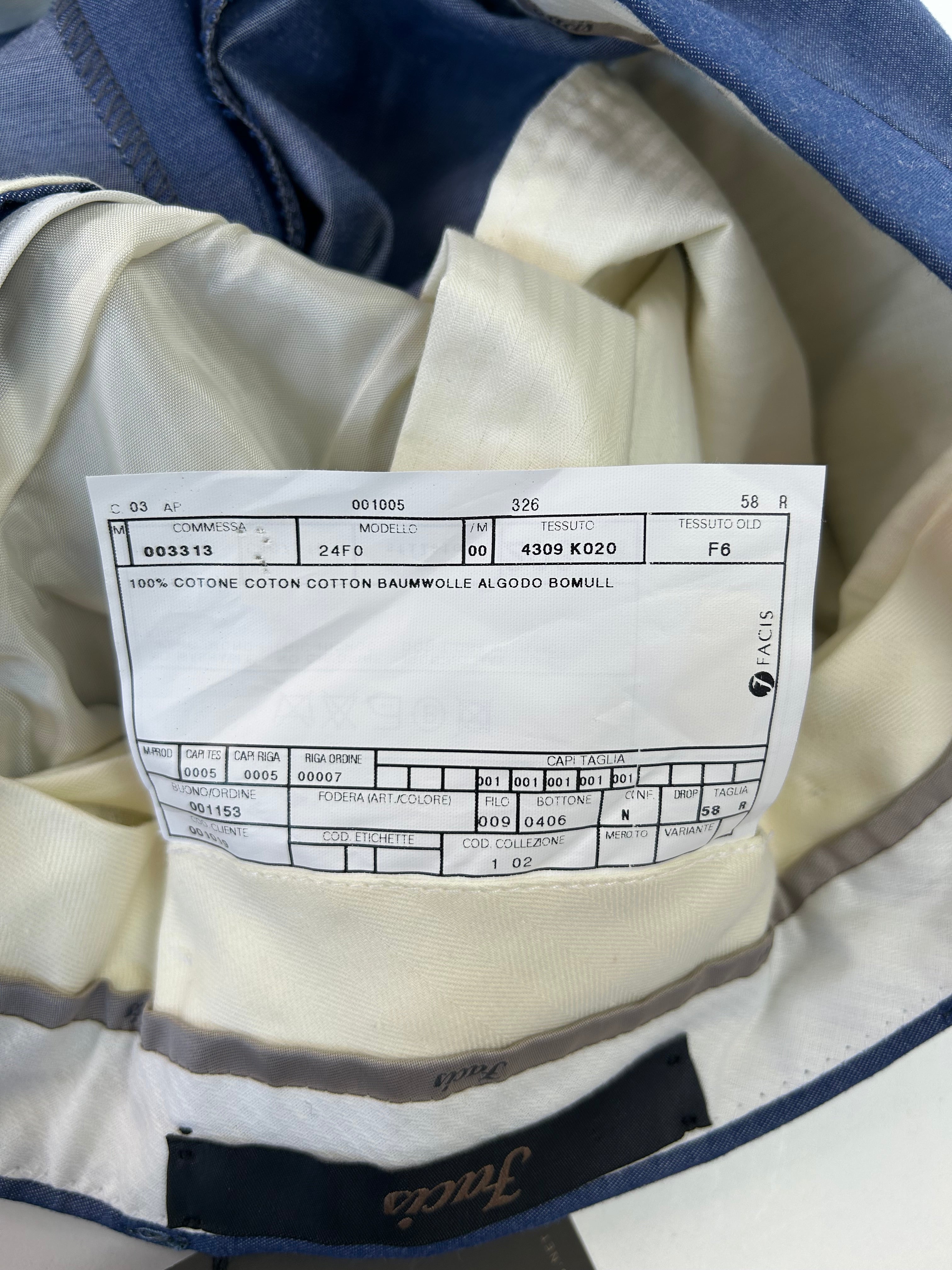 Facis pantalone azzurro scuro — dettaglio tasca — IlBotteghino