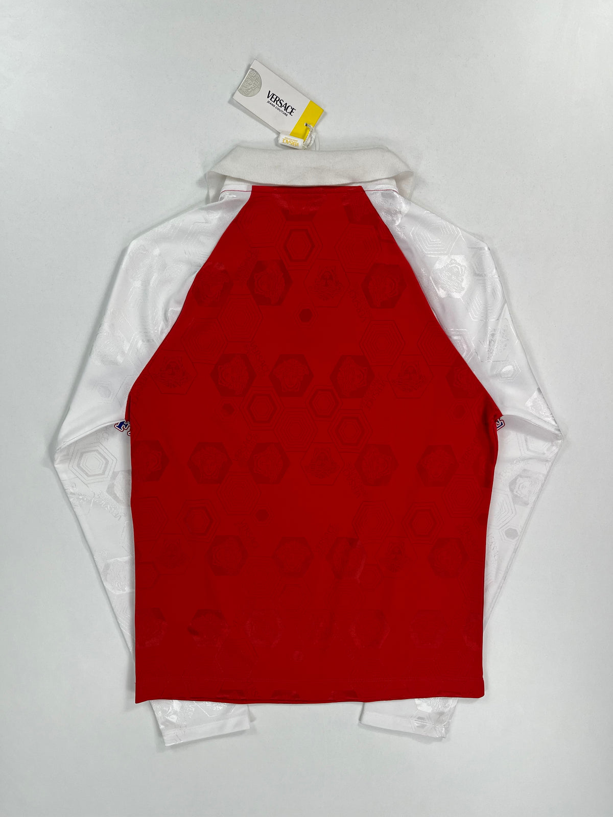 Versace Jeans Couture Polo Stile Maglia da Calcio Rossa e Bianca Jacquard Medusa "Vicious" – foto 2 di 10