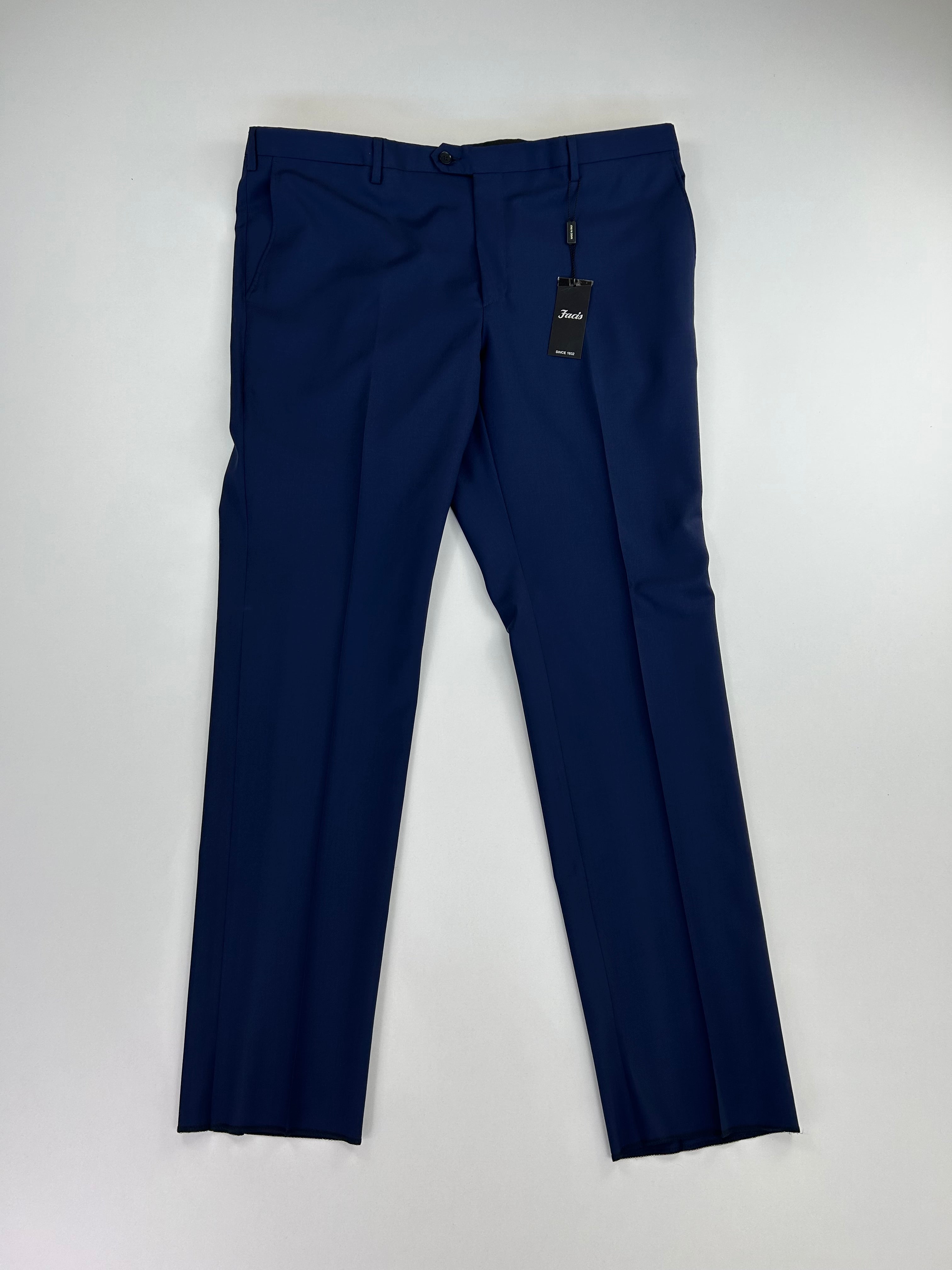 Pantalone sartoriale Facis blu navy misto lana, taglia IT 58 — IlBotteghino