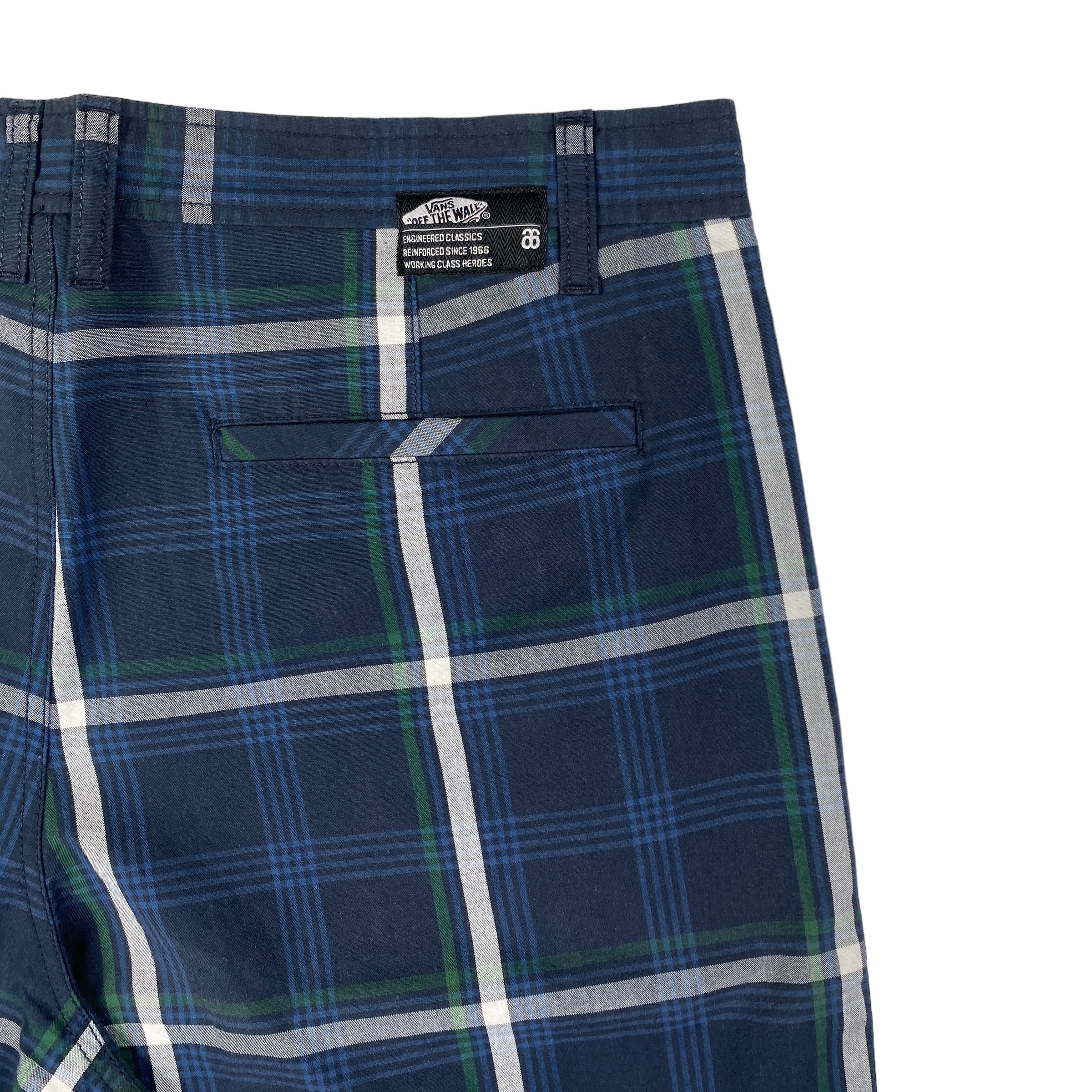 Vans short quadri blu/bianco — pezzo unico d'archivio — IlBotteghino