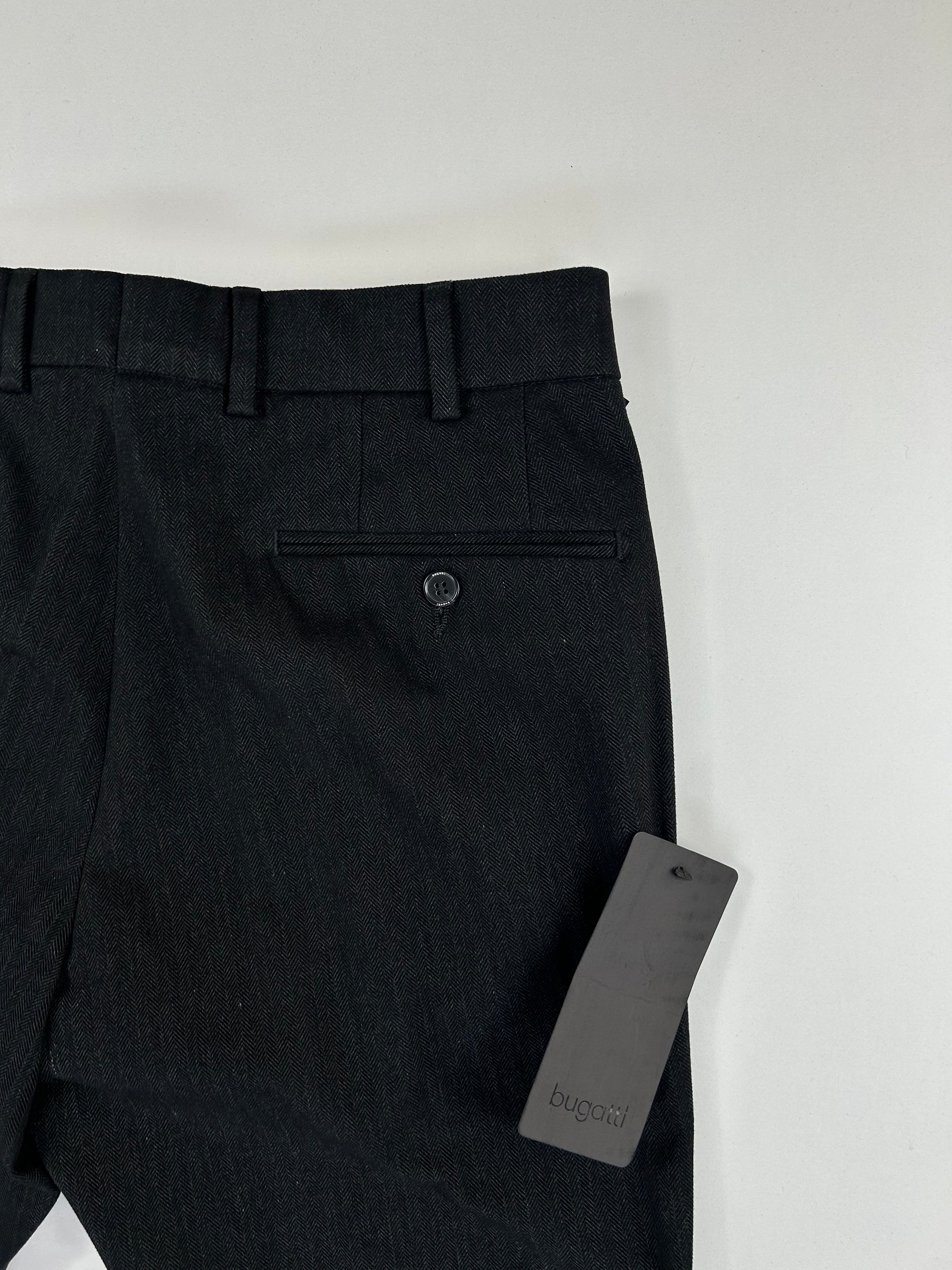 Bugatti pantalone nero — vista laterale — IlBotteghino
