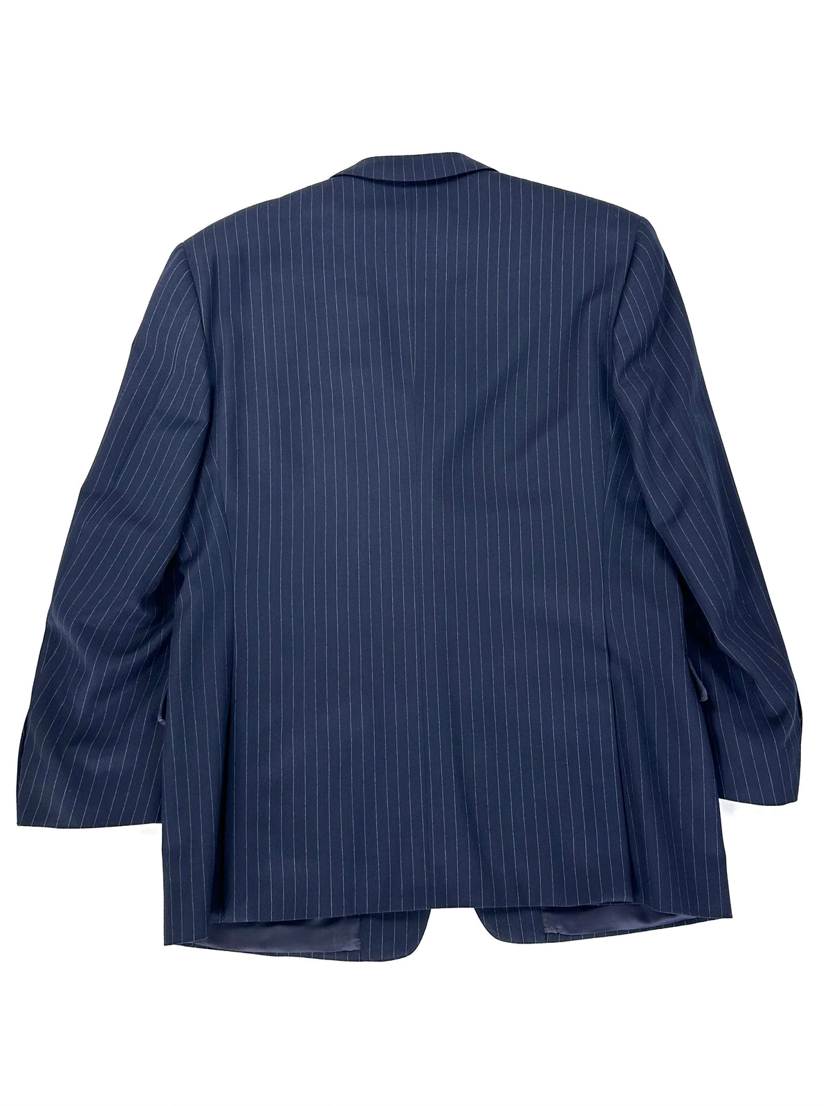 Giacca Garrett's blu navy gessato, vista posteriore