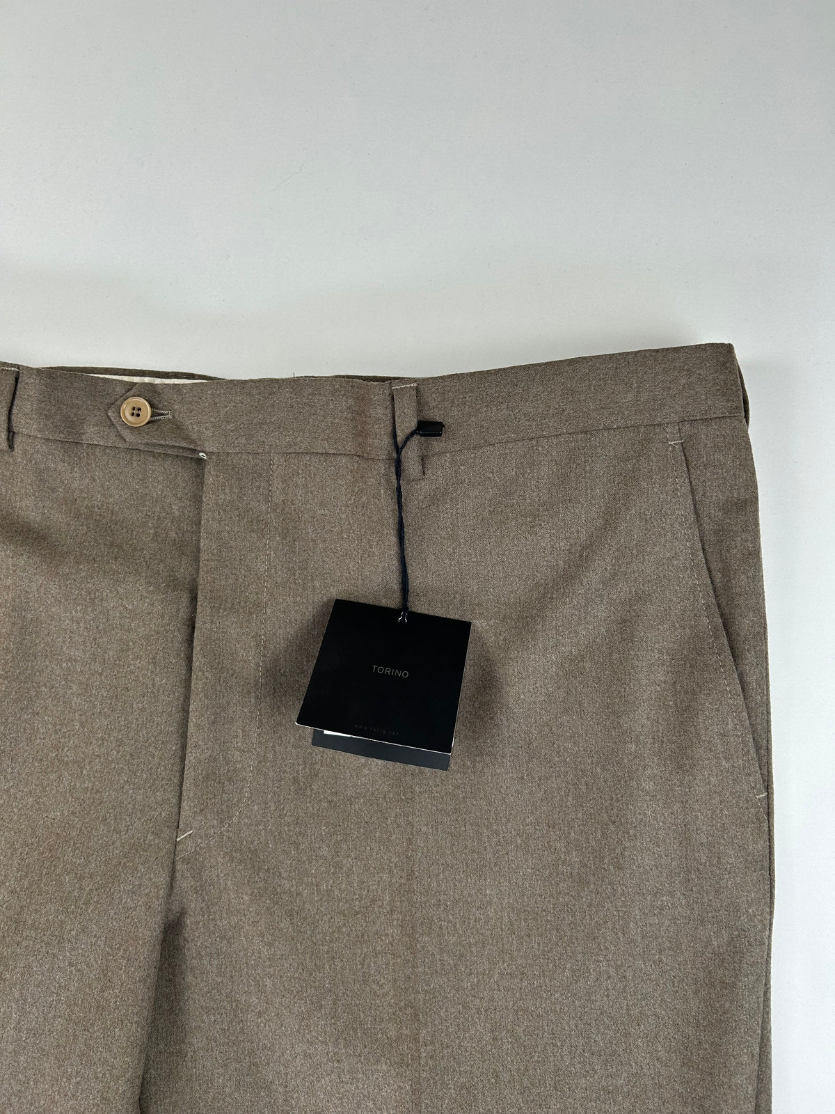 Facis pantalone beige sabbia — dettaglio tessuto — IlBotteghino