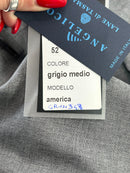 Pantalone Uomo Angelico Super 100’S Grigio Medio Pura Lana Vergine Taglia 52 Made in Italy
