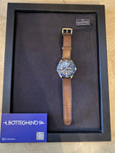 Eberhard Scafograf 300 MCMLIX Quadrante Blu e Pelle Marrone 41034.VS CP