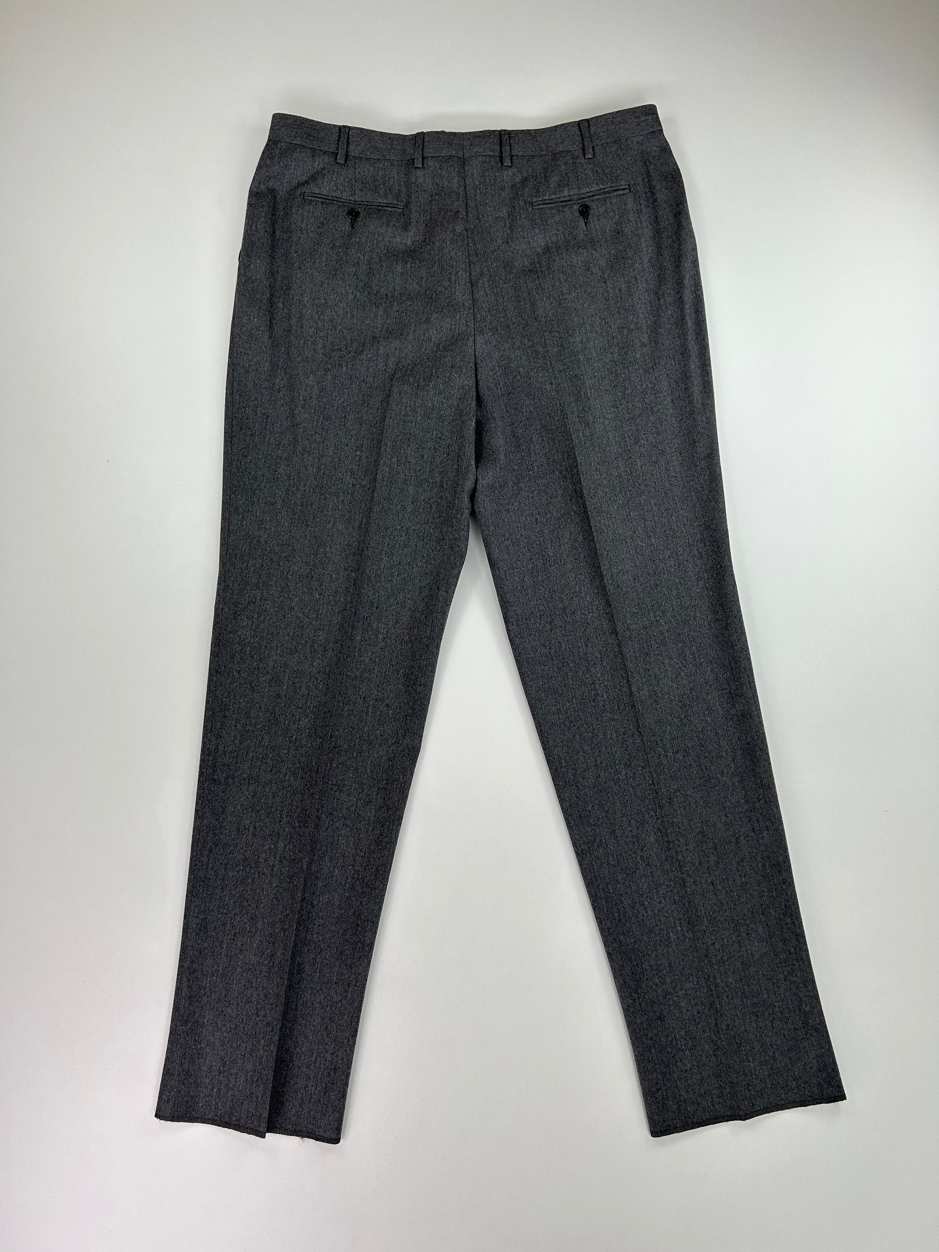 Deimos pantalone grigio — lana vergine sartoriale — IlBotteghino